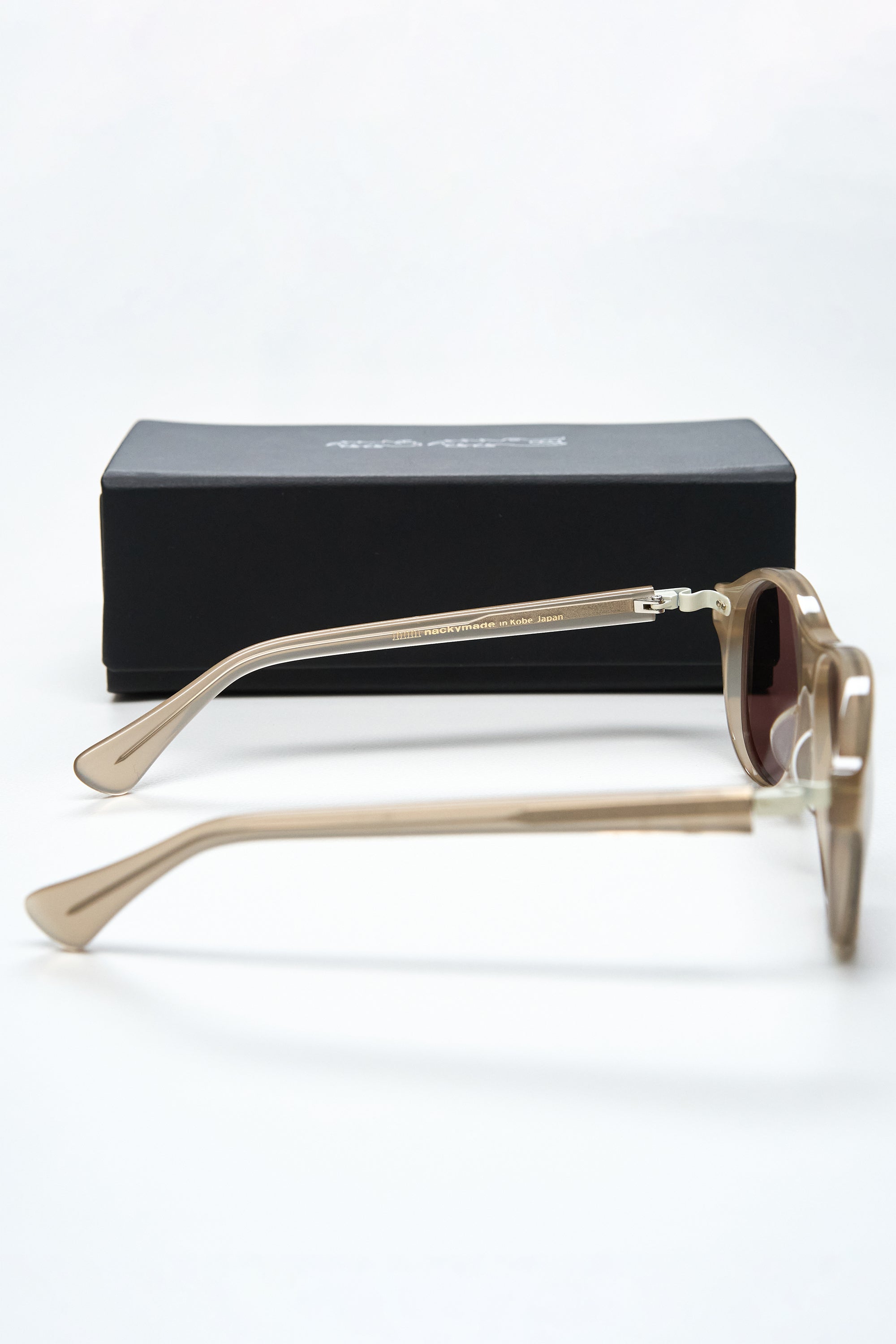 Nackymade Mavis Tie Sunglasses - Taupe/Cream