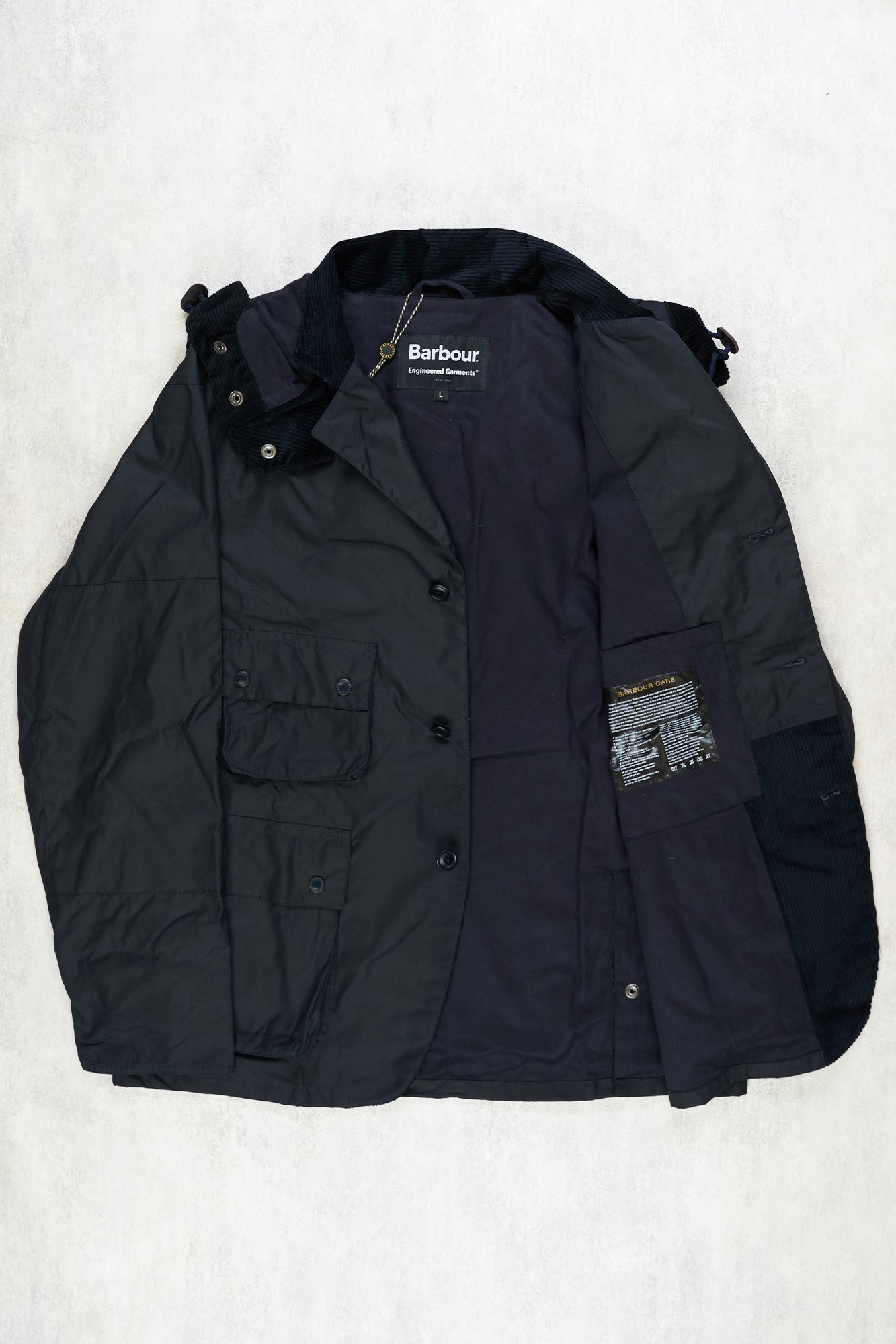 Barbour x Engineered Garments Navy Upland Waxed Jacket