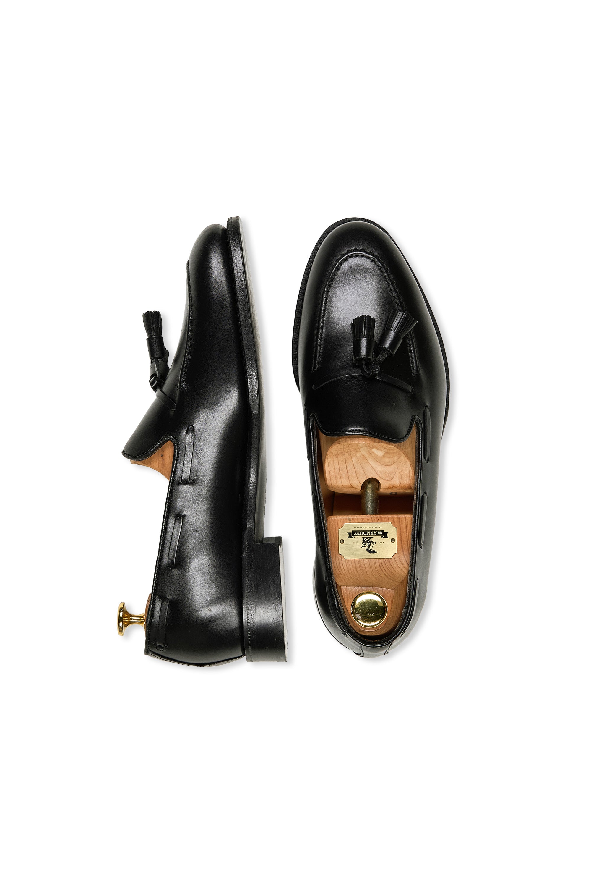 The Armoury Hudson Black Calf Tassel Loafers *factory seconds*