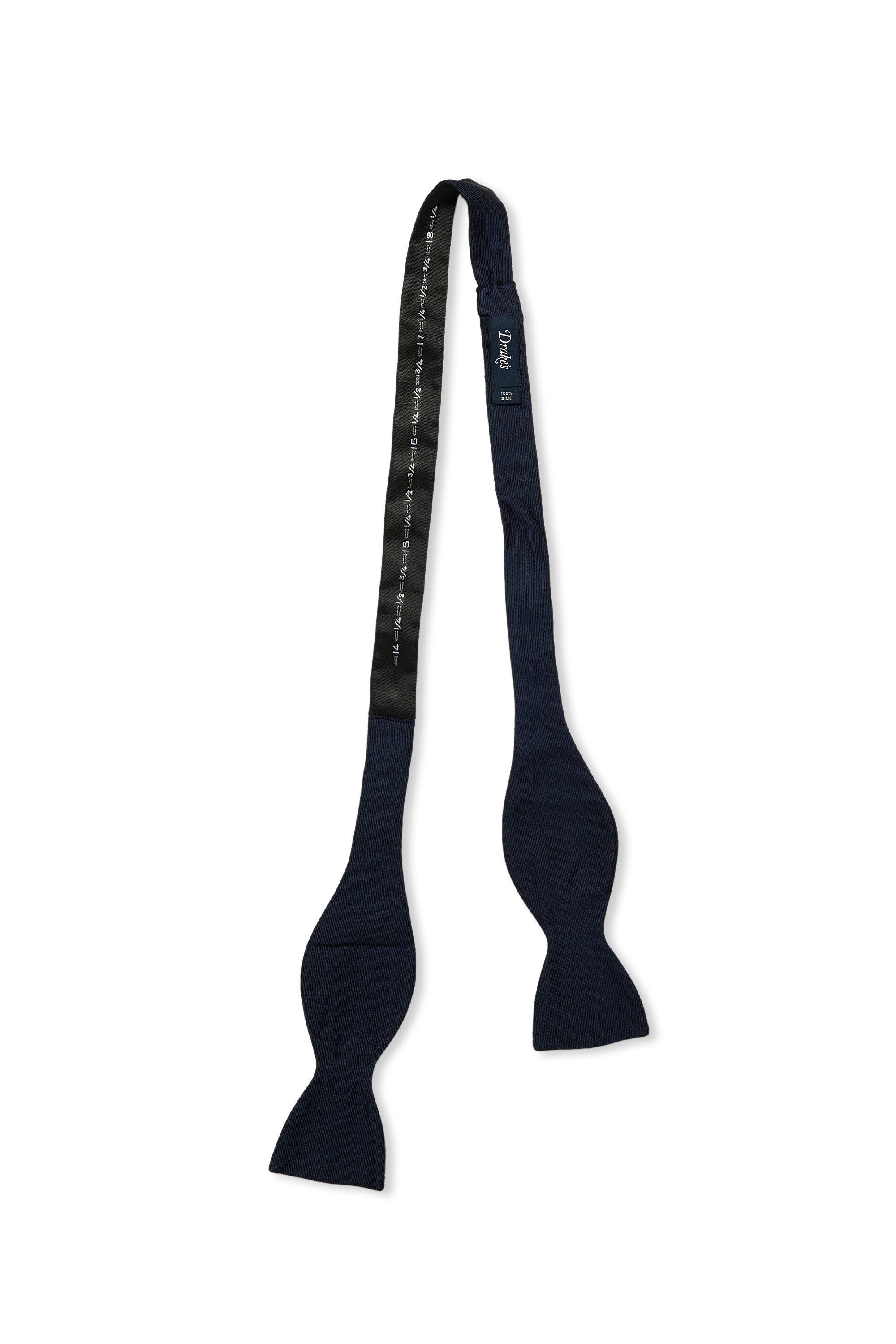 Drake's Navy Silk Faille Batwing Bowtie *sample*