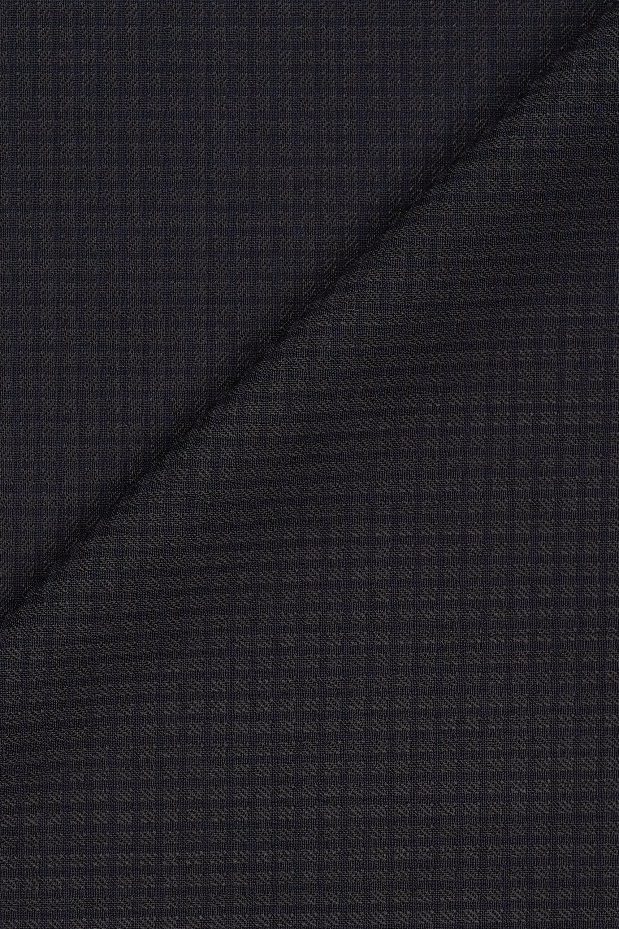 Dormeuil TAC295 8700/43731/B2 Navy Wool Polyamide Check Cloth - 2.5m