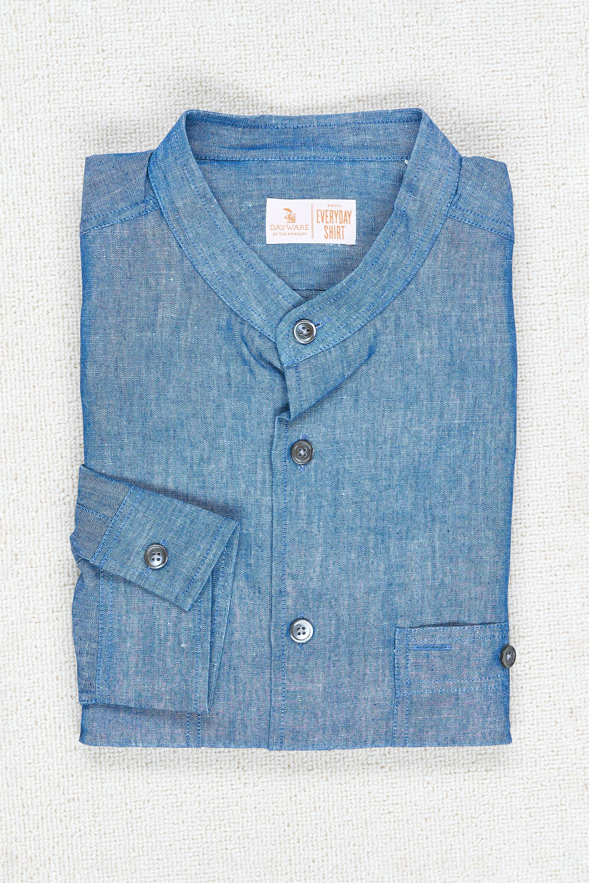 The Armoury Blue Chambray Cotton/Linen Everyday Shirt