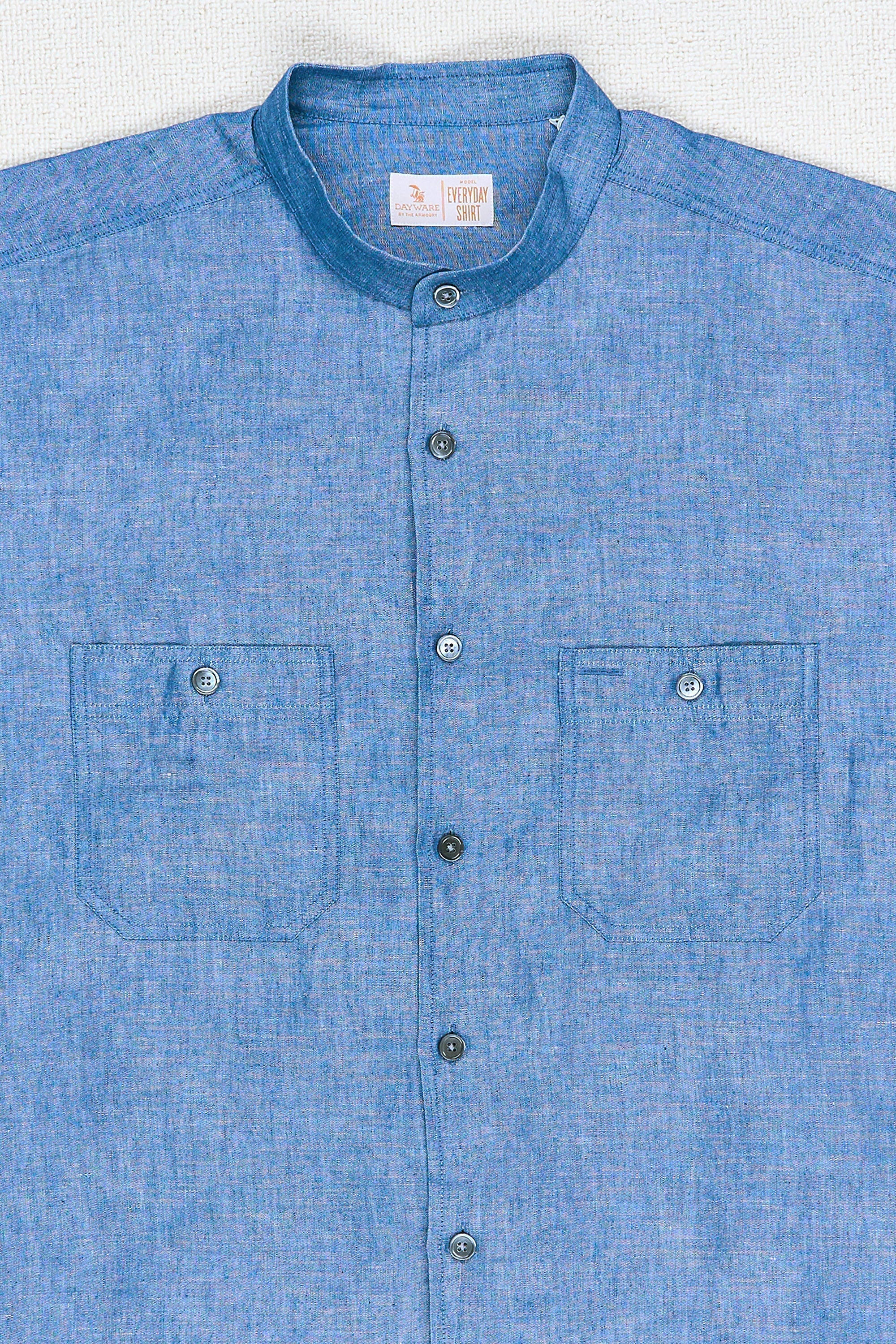 The Armoury Blue Chambray Cotton/Linen Everyday Shirt