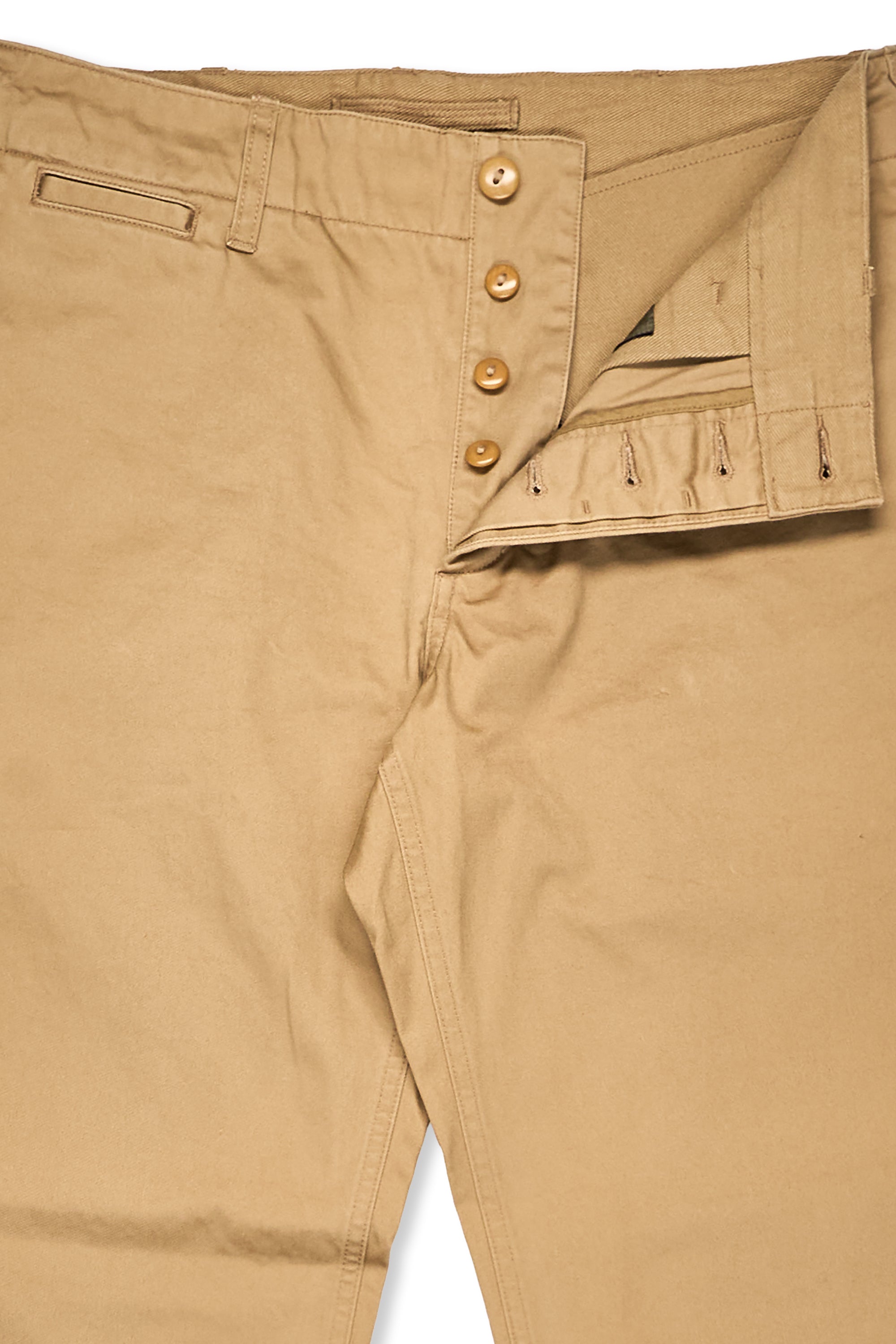 The Armoury by Nigel Cabourn Dayware Khaki Cotton West Point Chinos