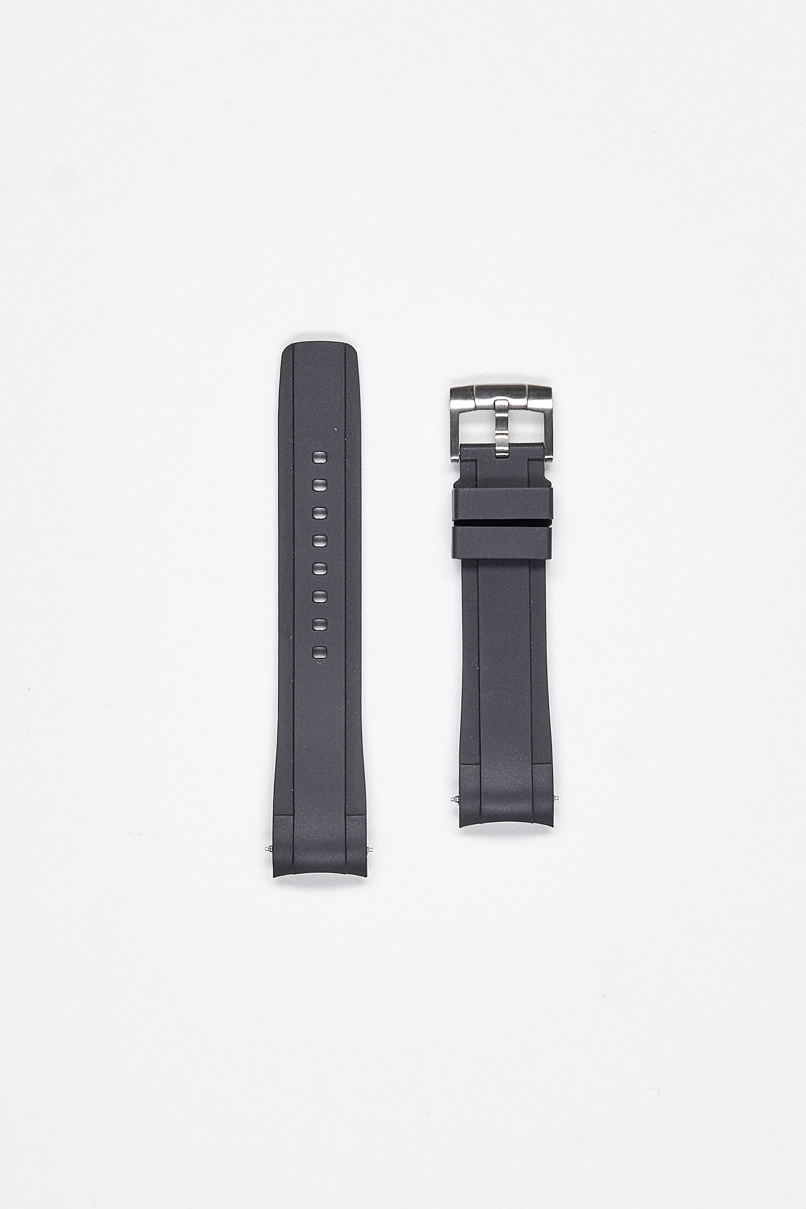 Zealande Rubber Watch Strap with Brushed Tang Buckle