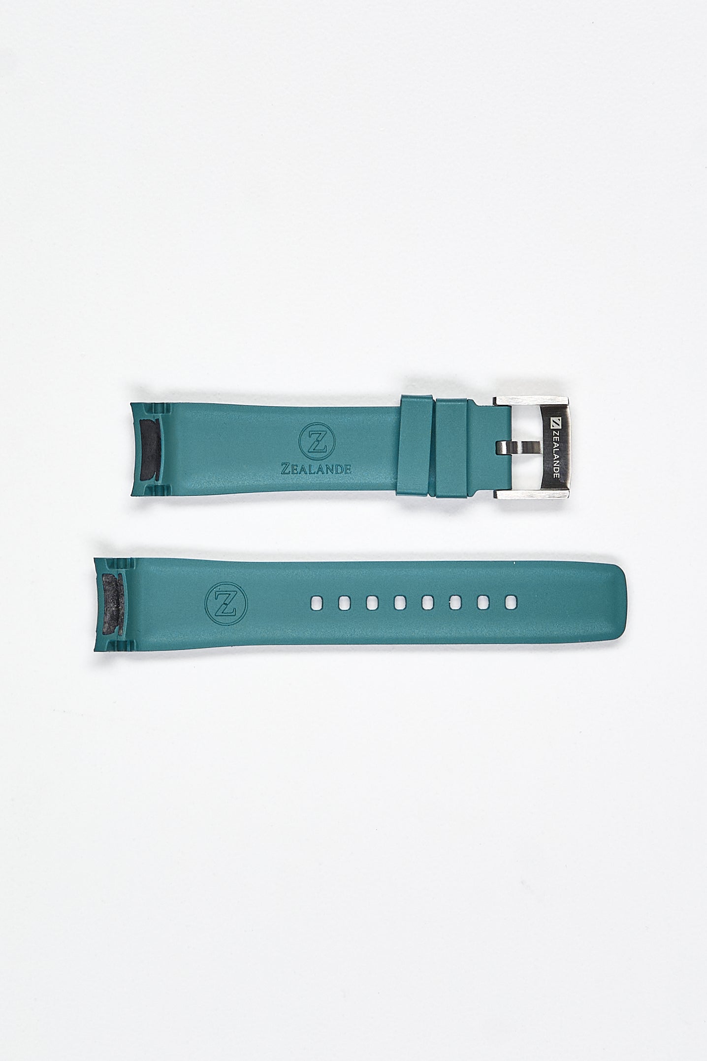 Zealande Rubber Watch Strap with Brushed Tang Buckle