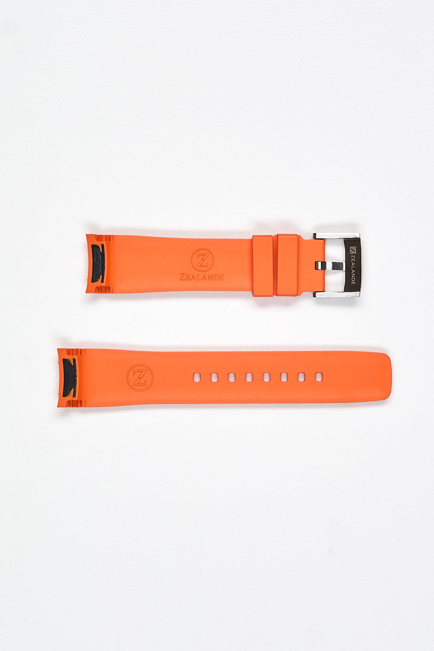 Zealande Rubber Watch Strap with Brushed Tang Buckle