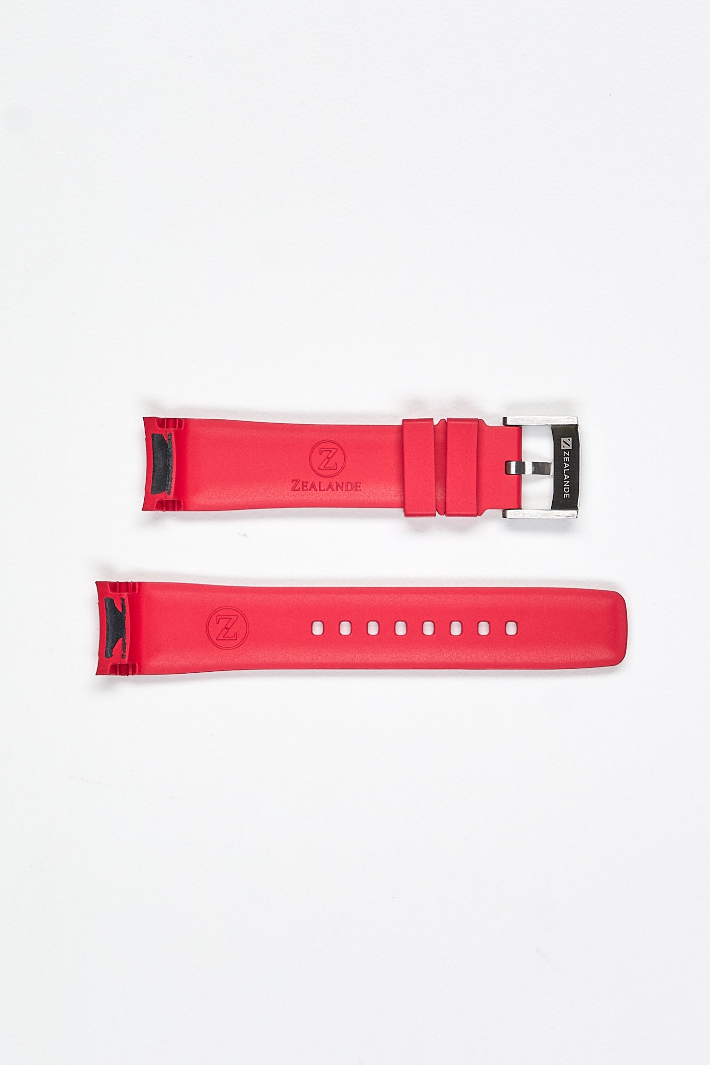 Zealande Rubber Watch Strap with Brushed Tang Buckle