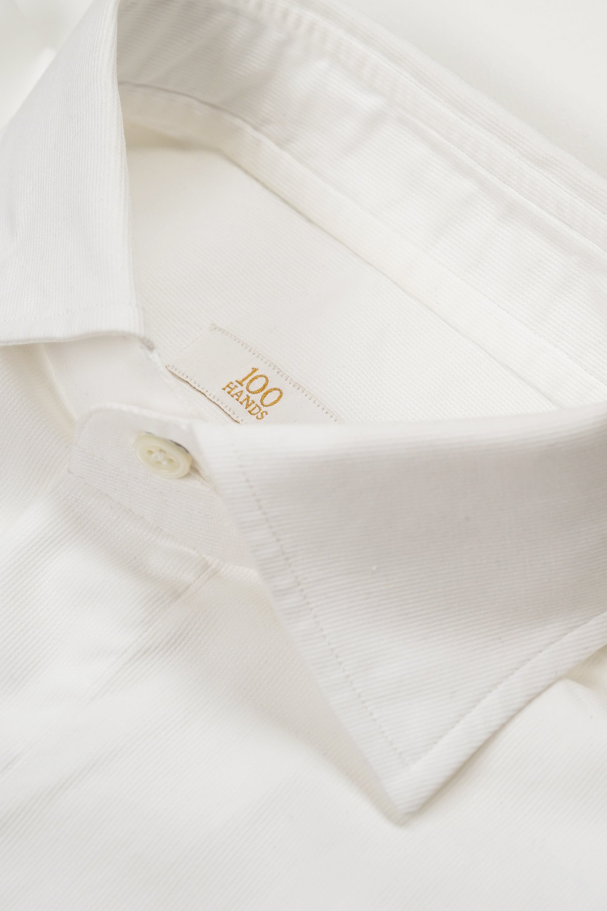 The Armoury by 100 Hands White Cotton French Cuff Shirt *sample*