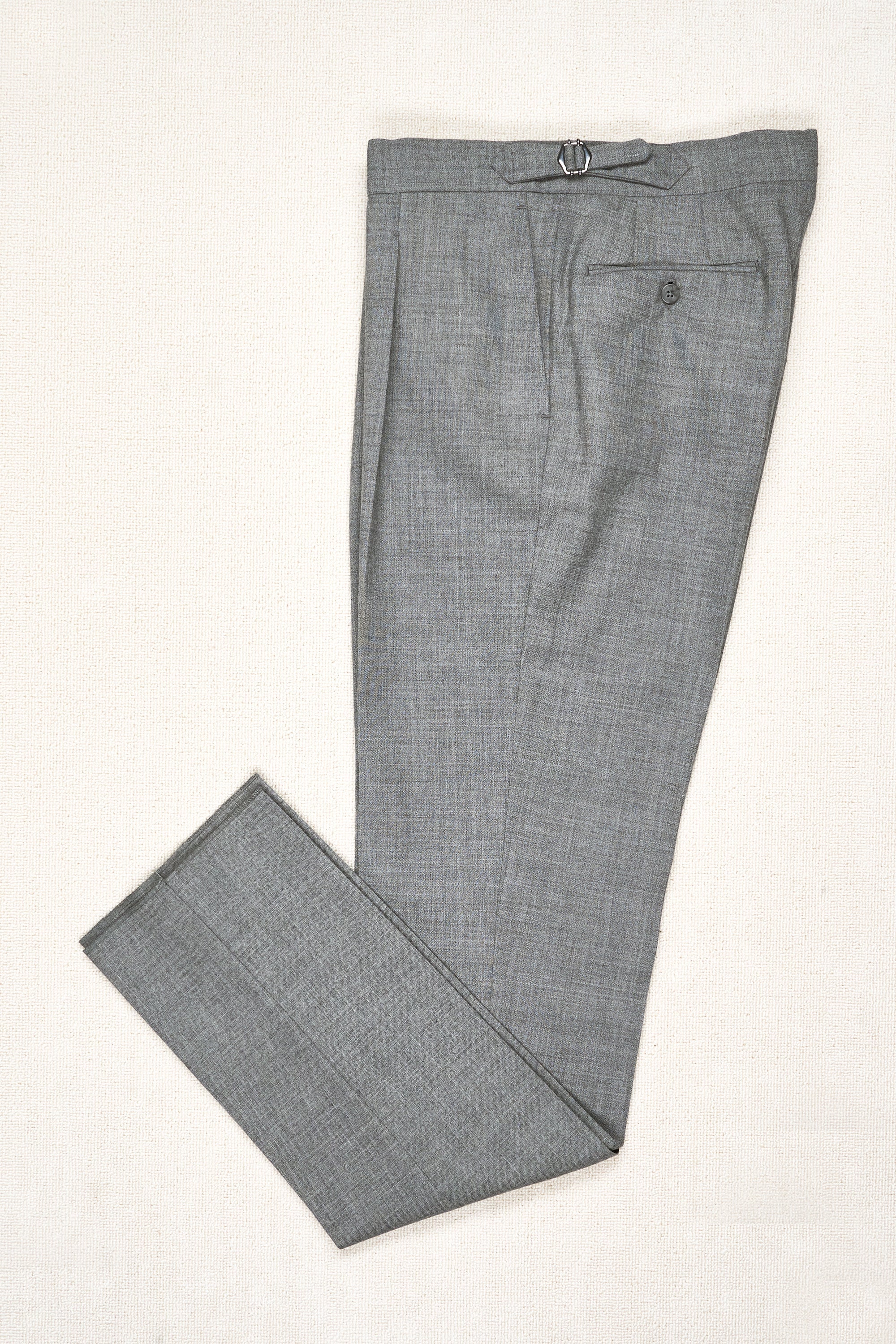 The Armoury by Pommella Light Grey Fox Air Side Tab Trousers