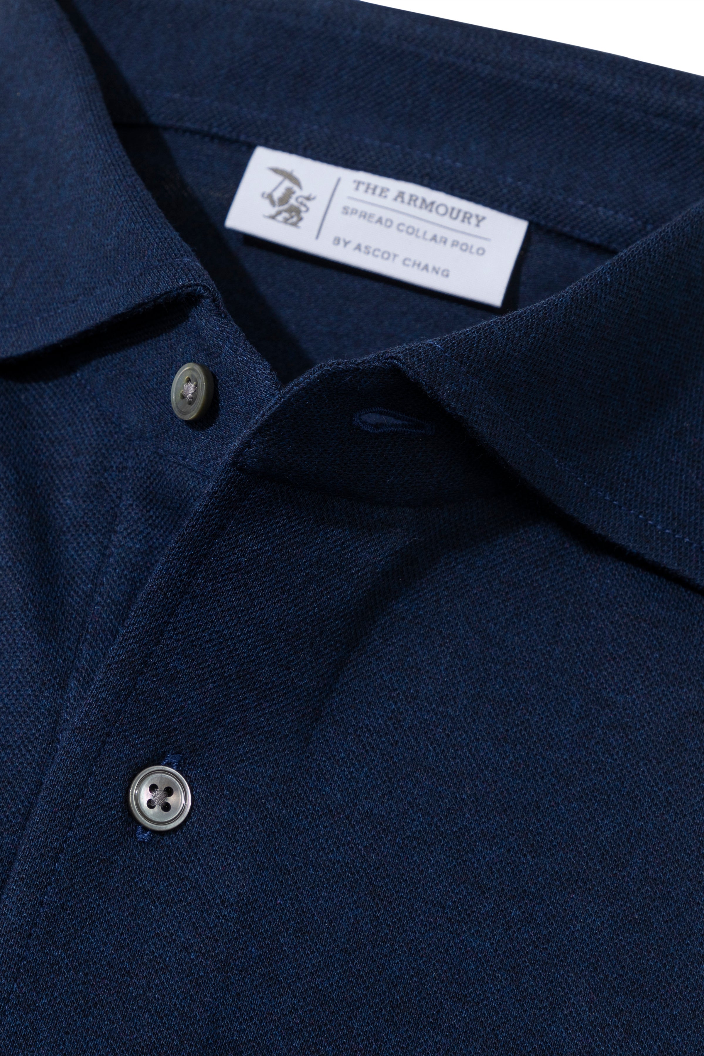 The Armoury Marine Cotton Short Sleeve Spread Collar Polo