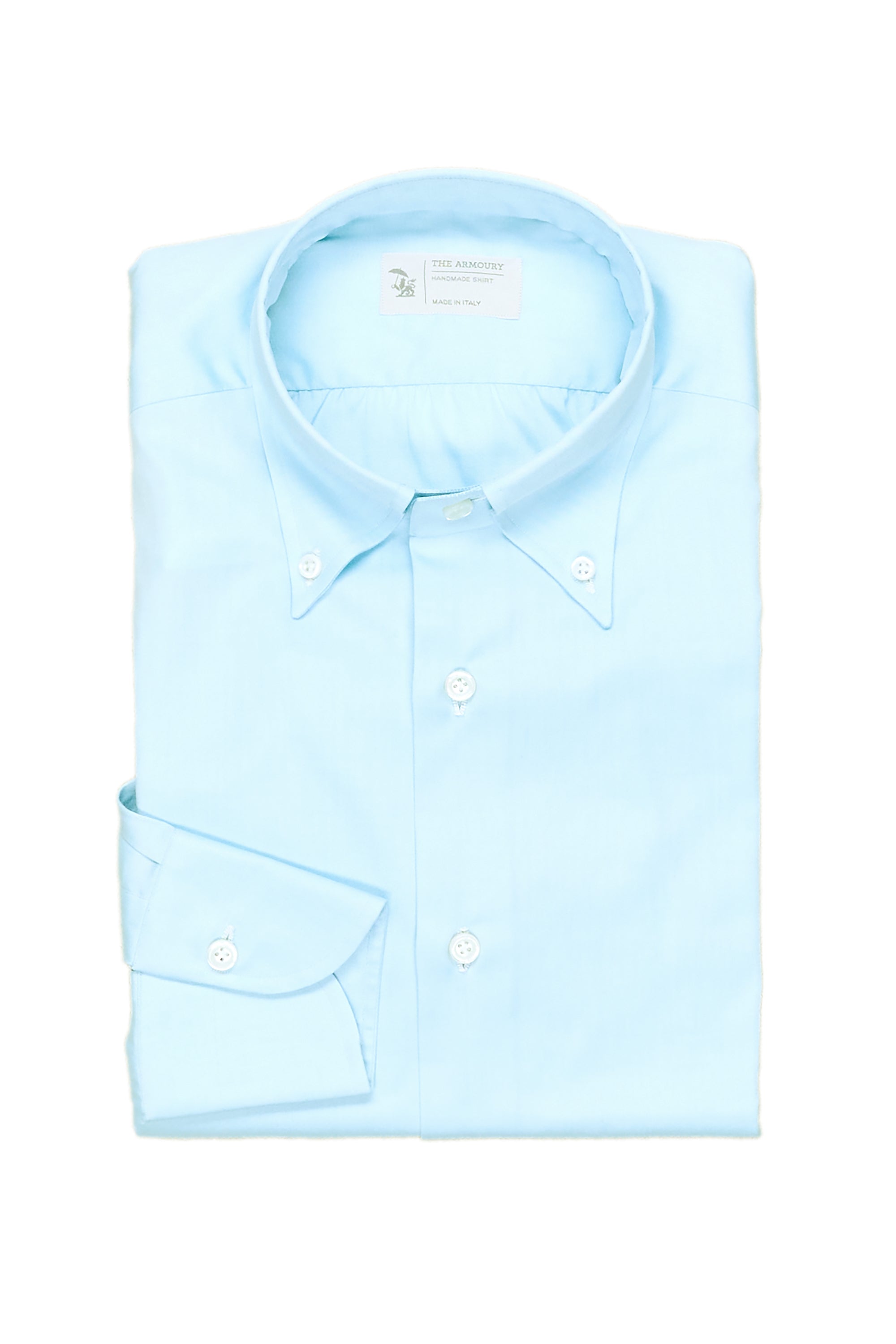 The Armoury Teal Blue Cotton Oxford Button Down Shirt