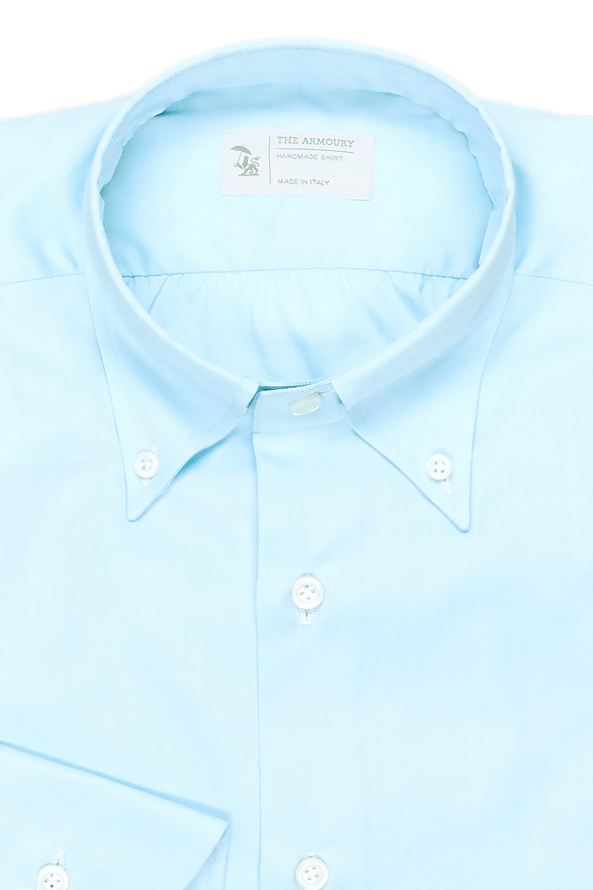 The Armoury Teal Blue Cotton Oxford Button Down Shirt
