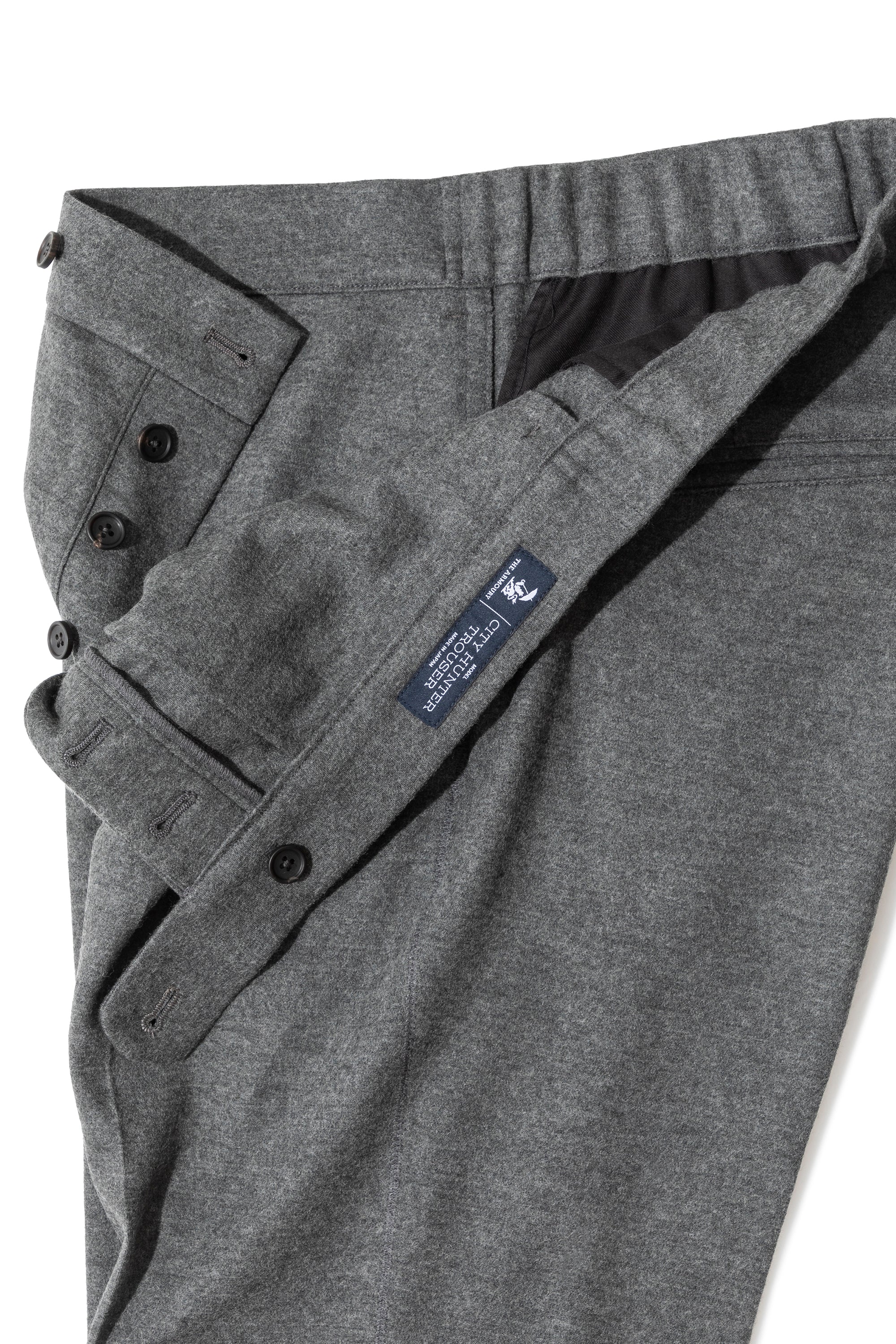 The Armoury Grey Wool City Hunter Trousers