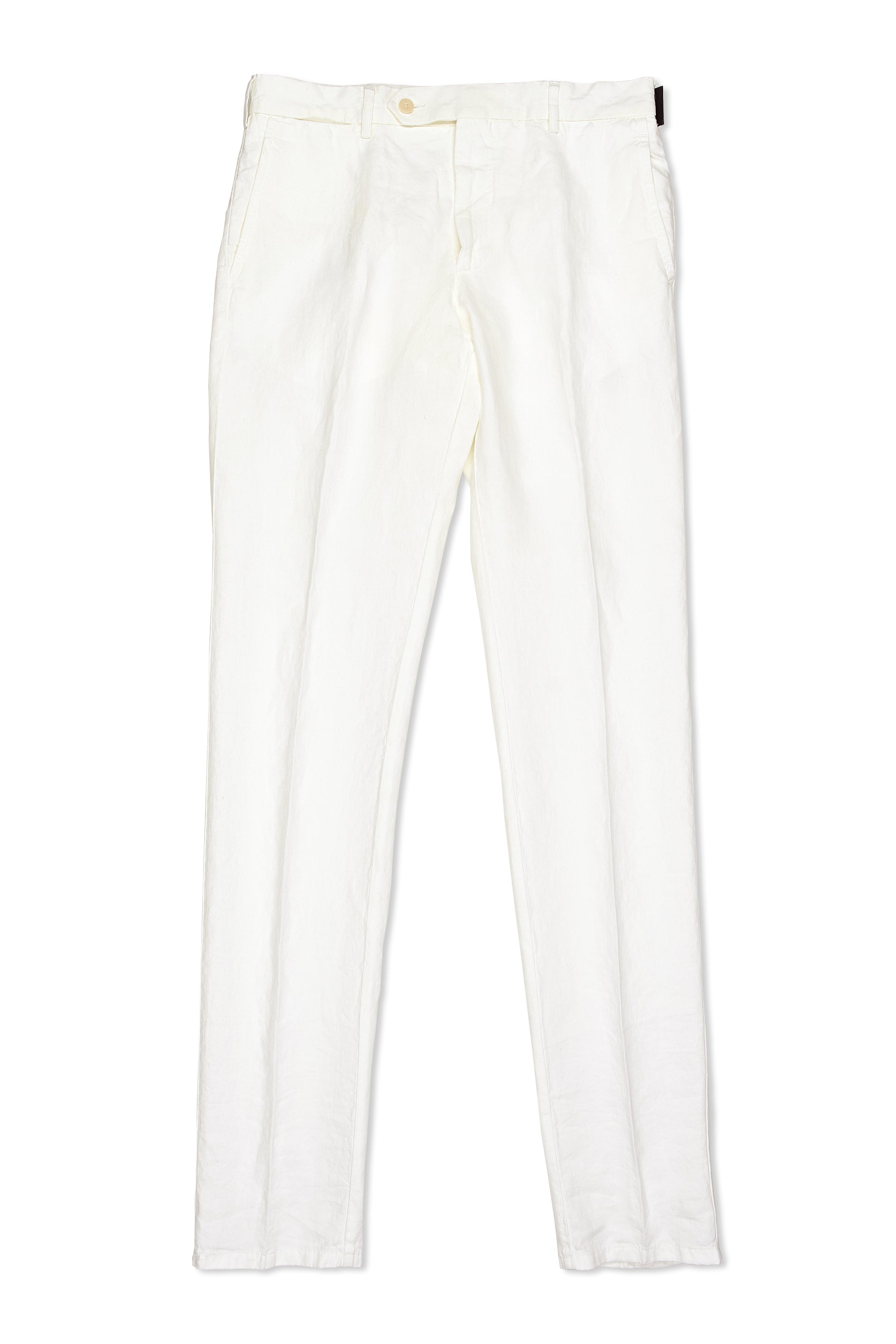 Rota White Linen Flat Front Trousers *sample*