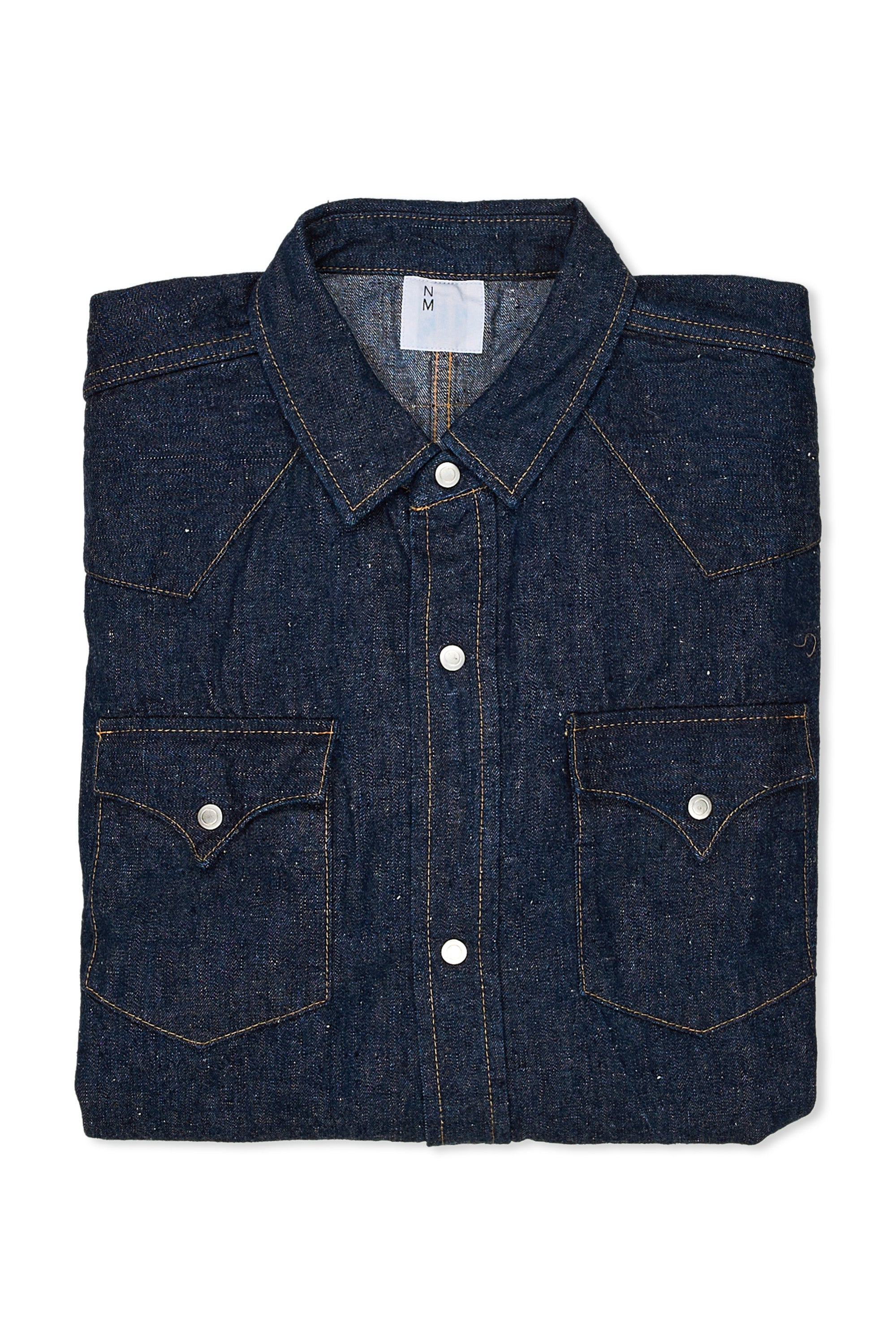 New Manual NM005 LV Denim One-Washed Western Shirt