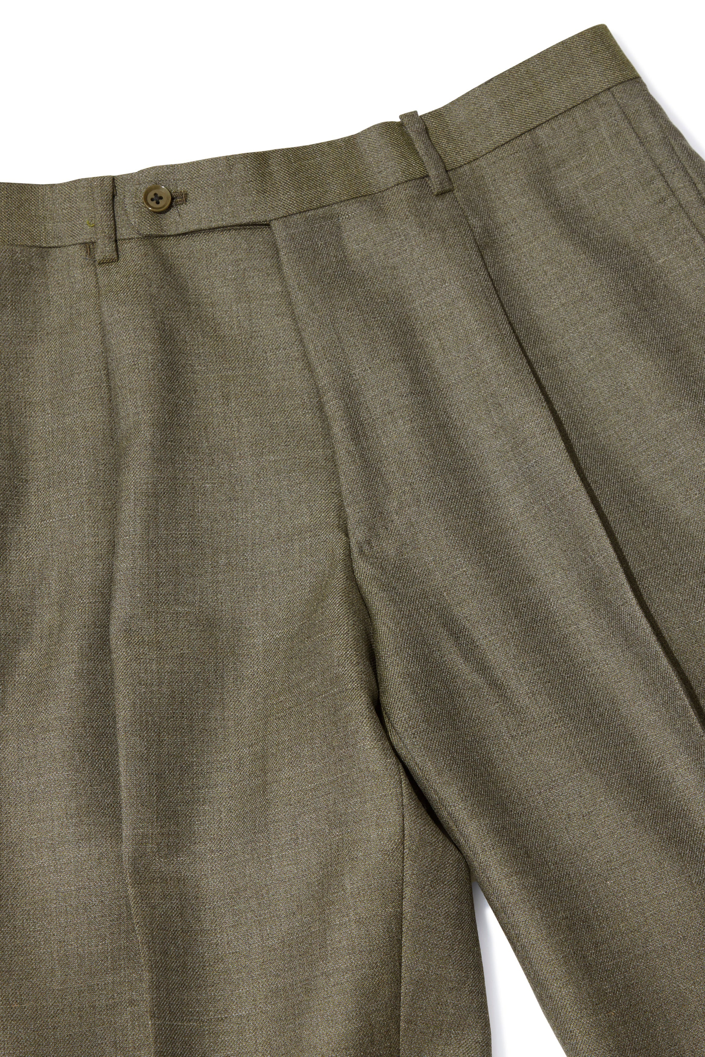The Armoury Model B Mure Green Wool Trousers