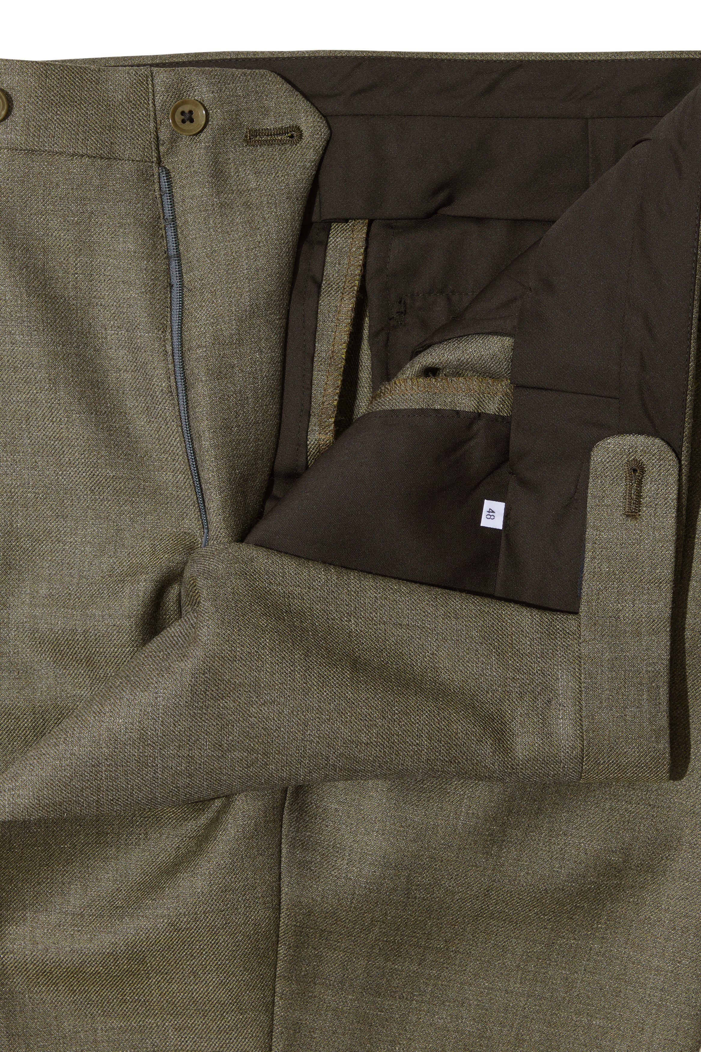 The Armoury Model B Mure Green Wool Trousers