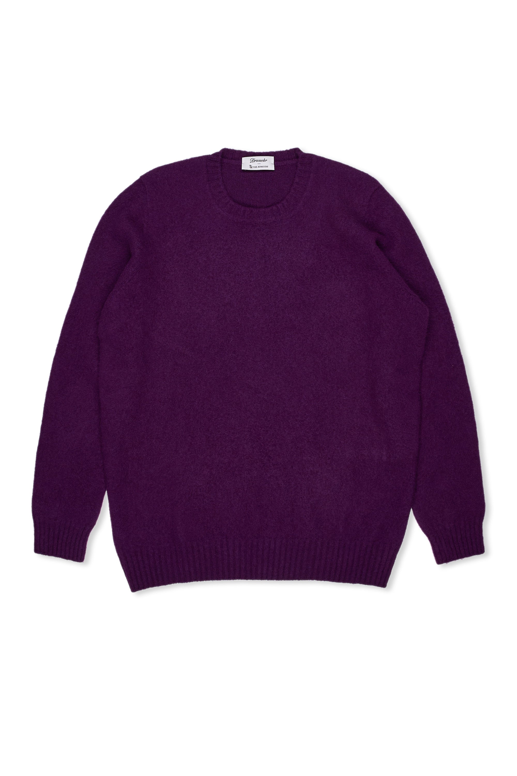 The Armoury by Drumohr Grape Soda Brushed Lambswool Crewneck Sweater