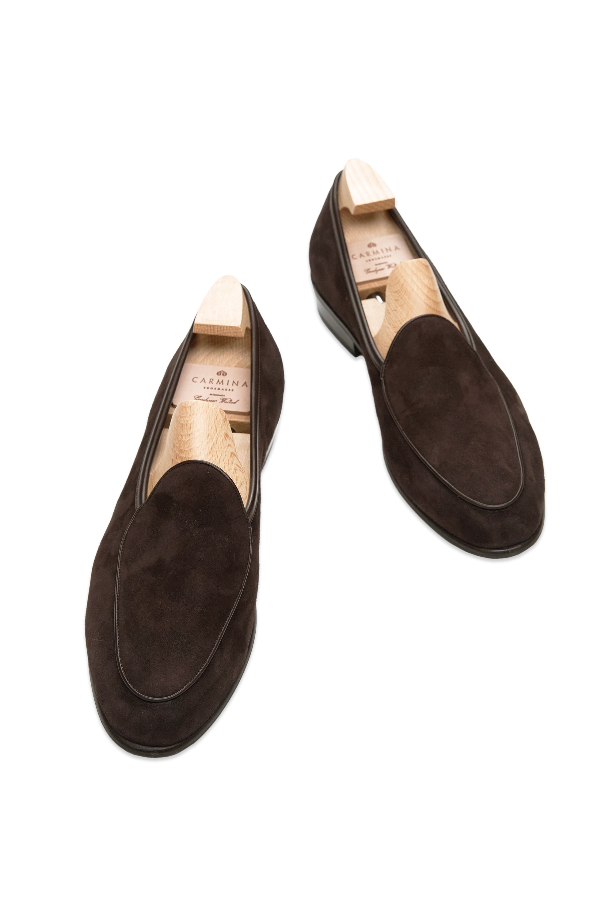 Baudoin & Lange Dark Brown Sagan Lamb Suede Full Grip Loafers *sample*