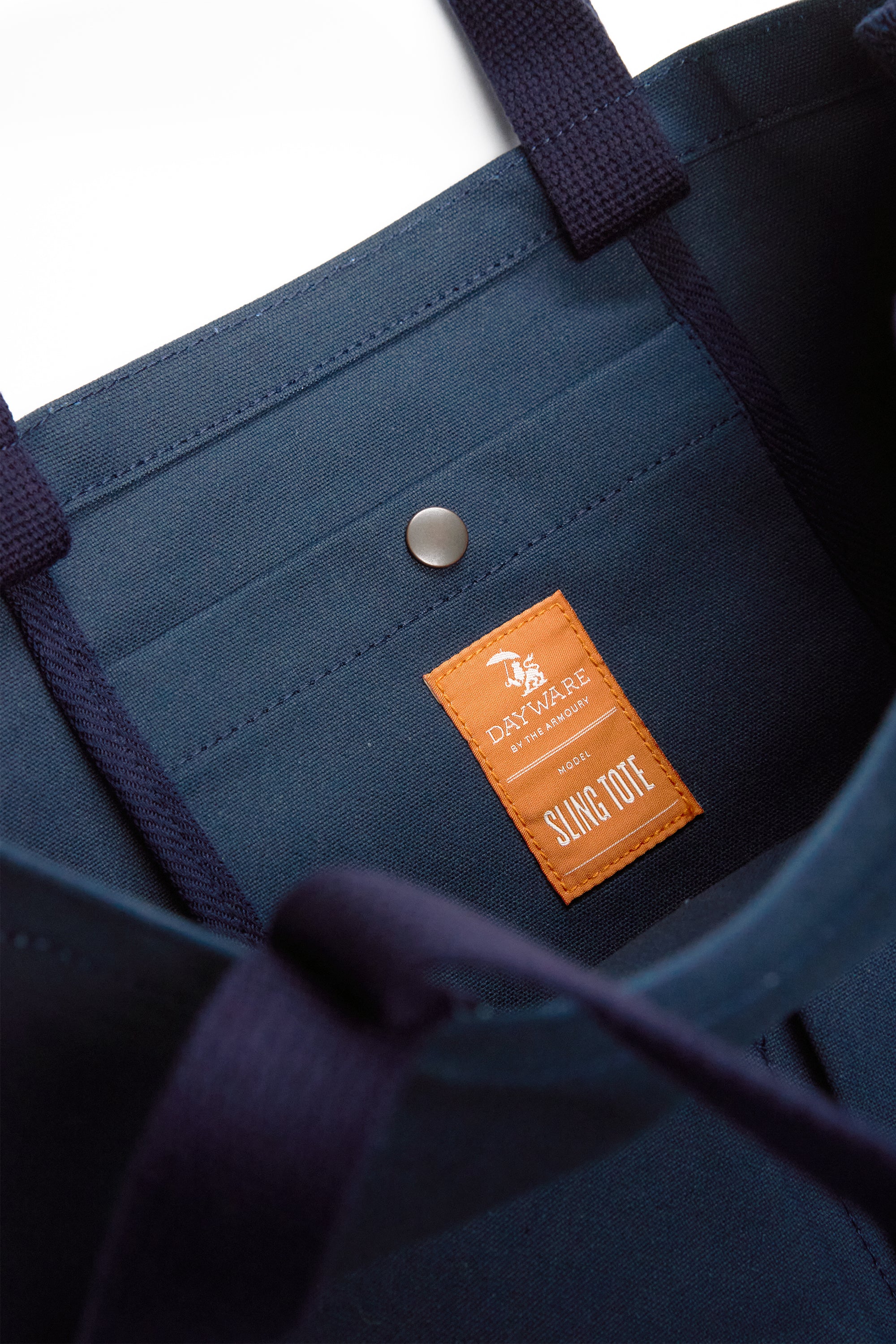 The Armoury Navy Cotton Canvas Sling Tote Bag *factory seconds*