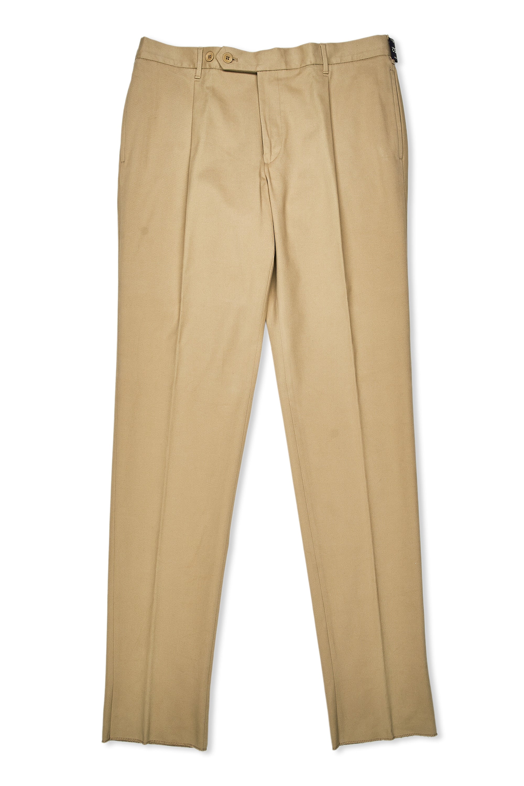 Rota 0640P/73 Beige Cotton Elastic Waistband Single Pleat Trousers