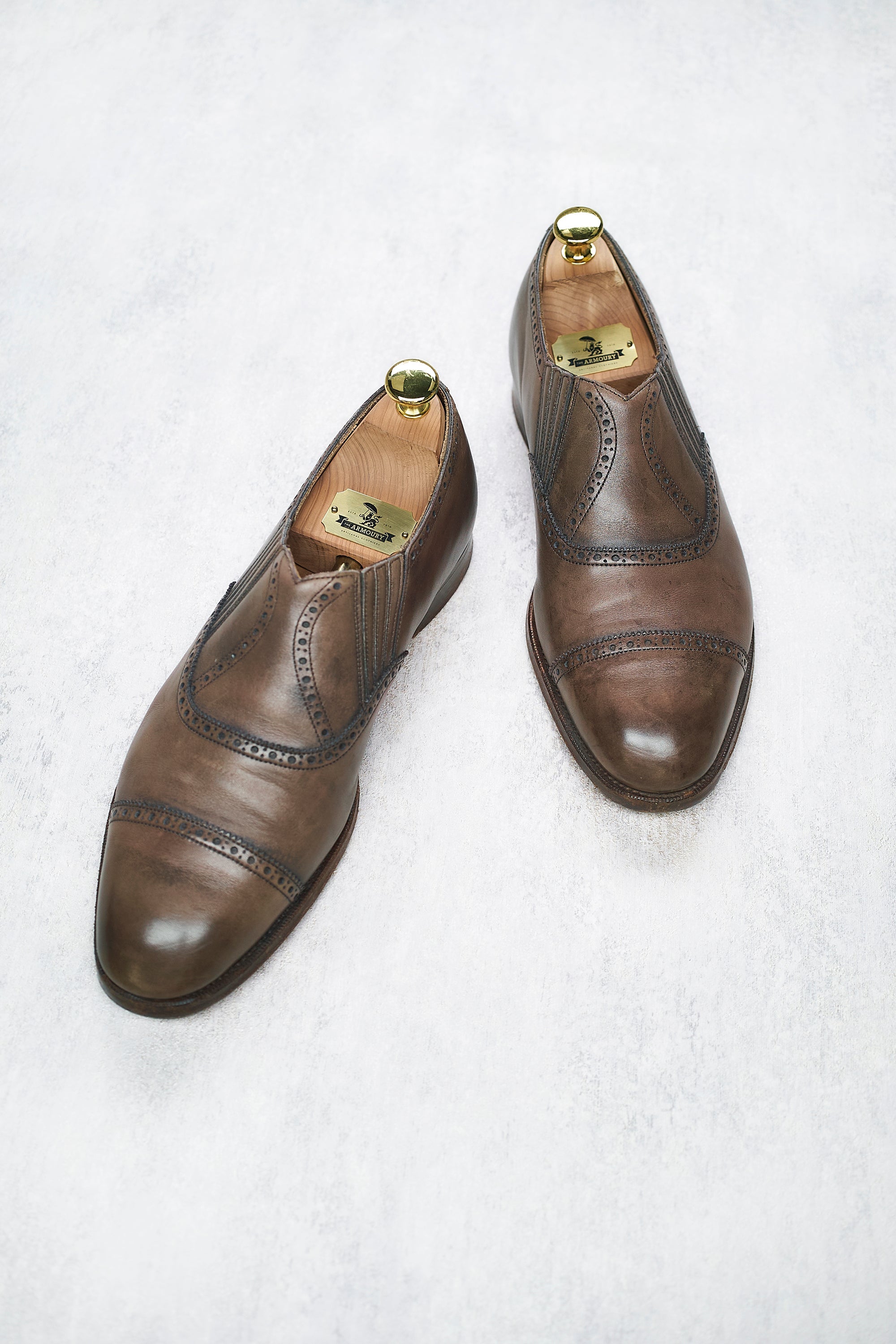 Edward Green Dark Oak Calf Lazyman Shoes
