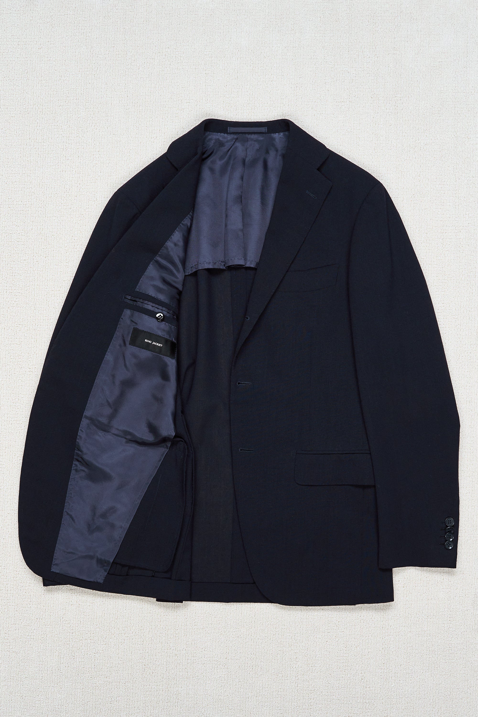 Ring Jacket 184 Navy Wool/Silk 