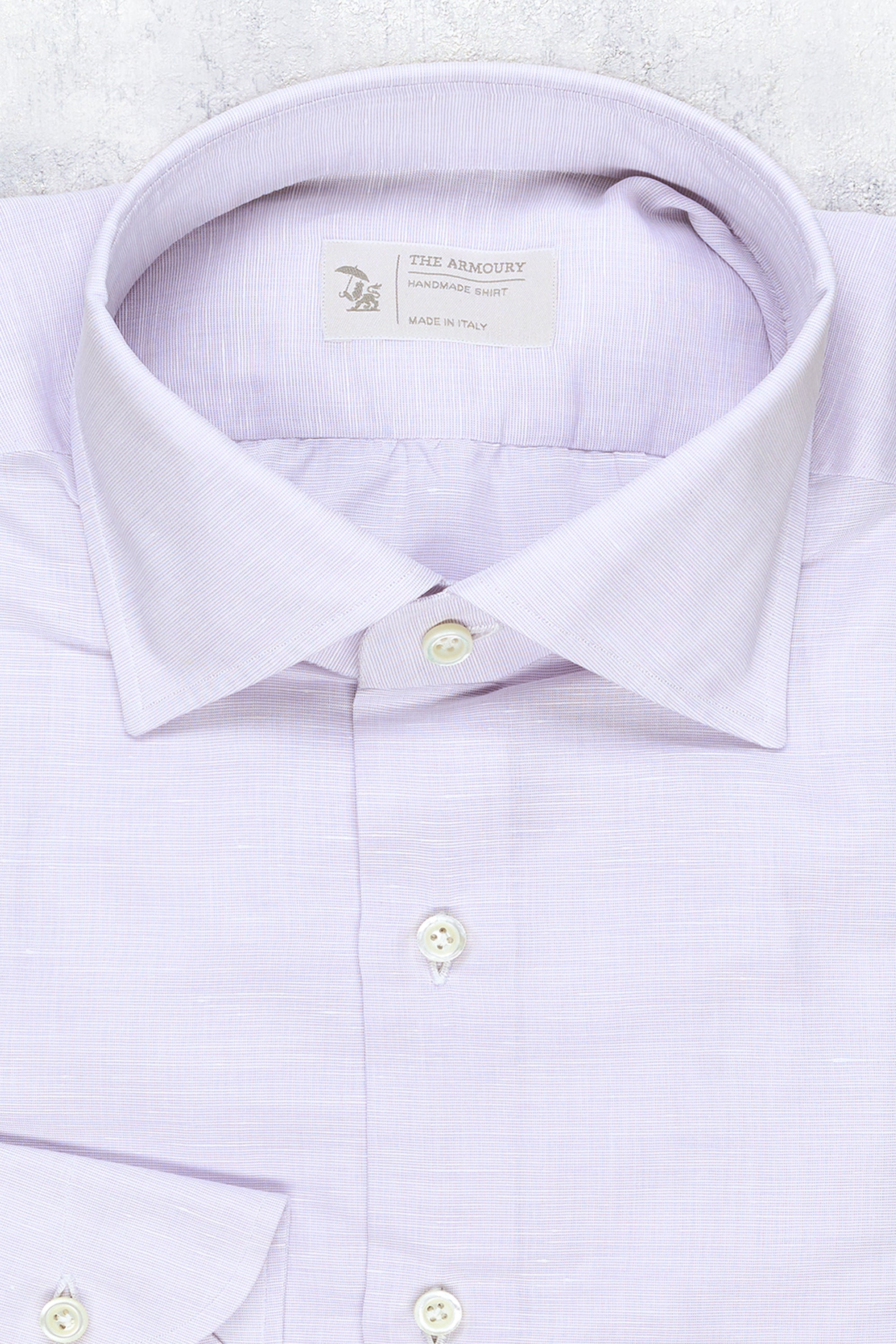 The Armoury Purple Cotton Spread Collar Shirt MTM