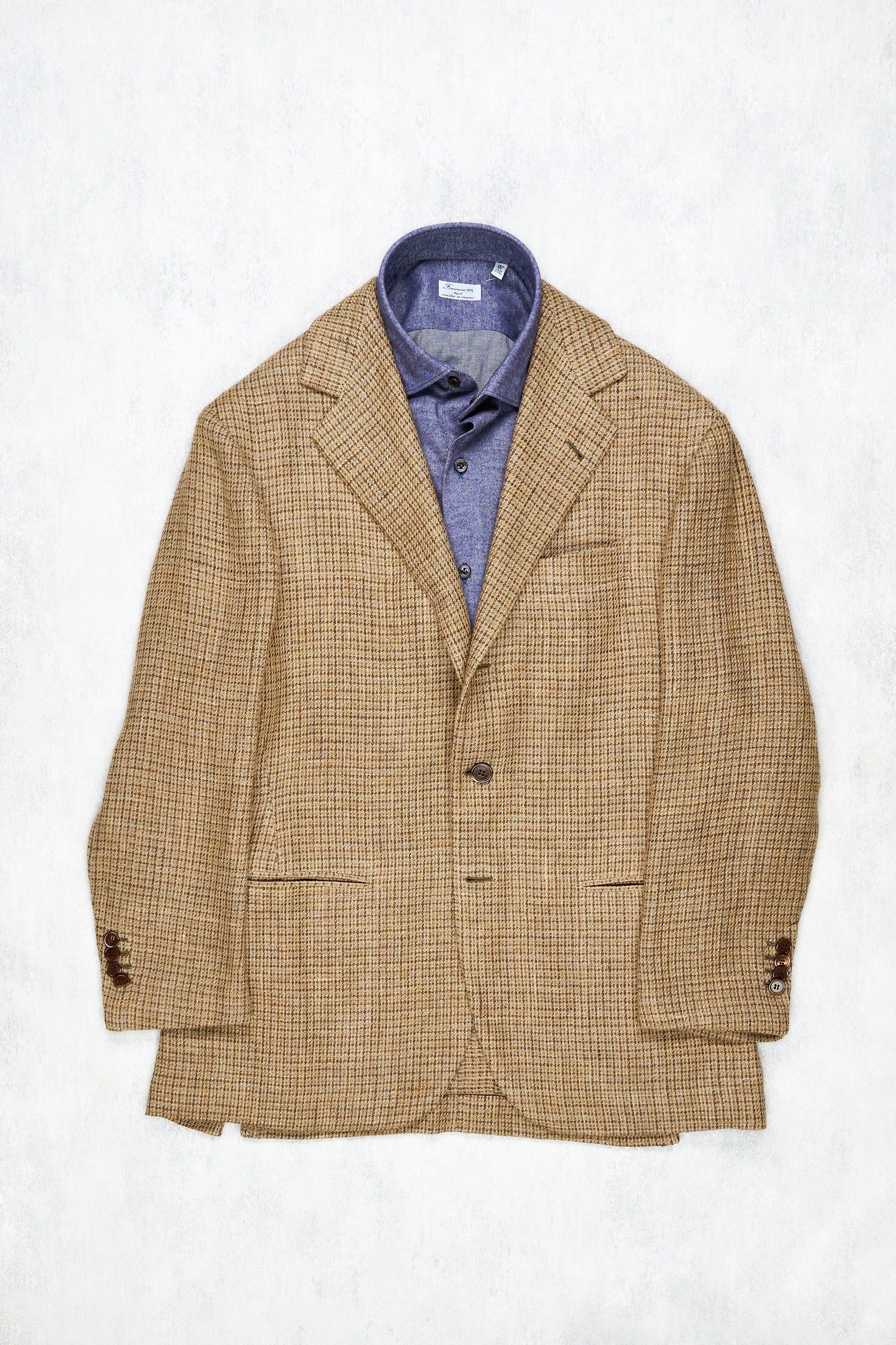 Liverano & Liverano Beige/Brown/Green Wool/Linen Sport Coat Bespoke