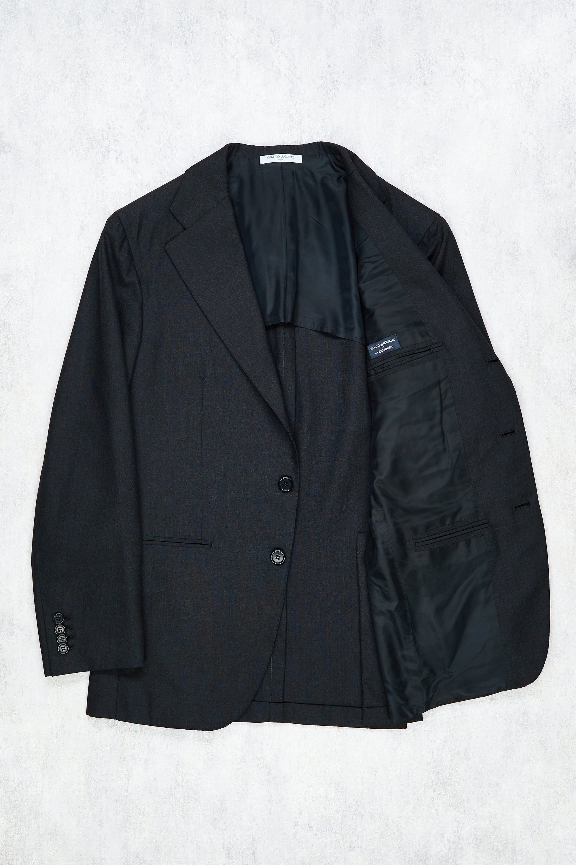 Orazio Luciano Charcoal Wool 3 Piece Suit