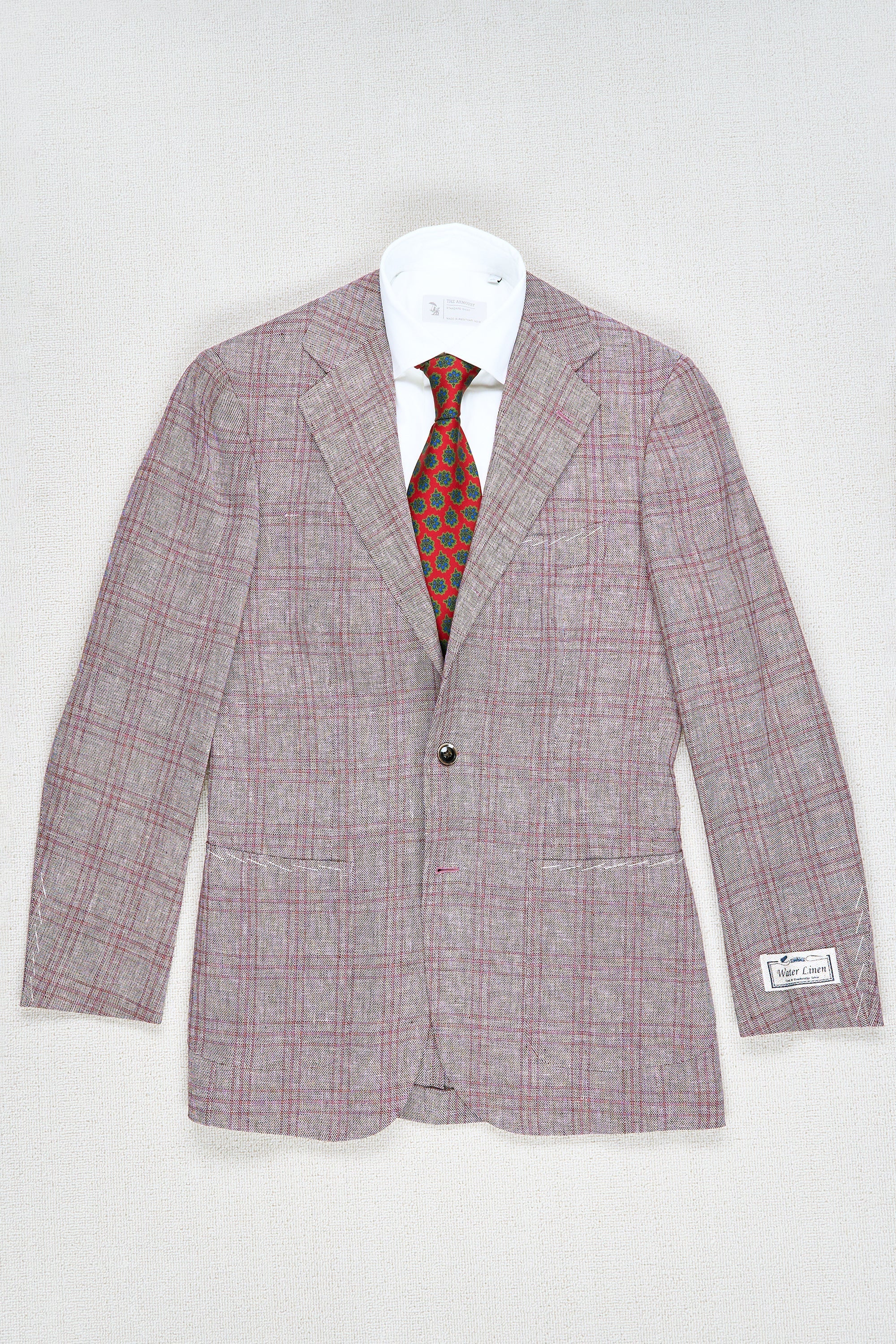 Ring Jacket AMJ01 Pink Linen Check Sport Coat