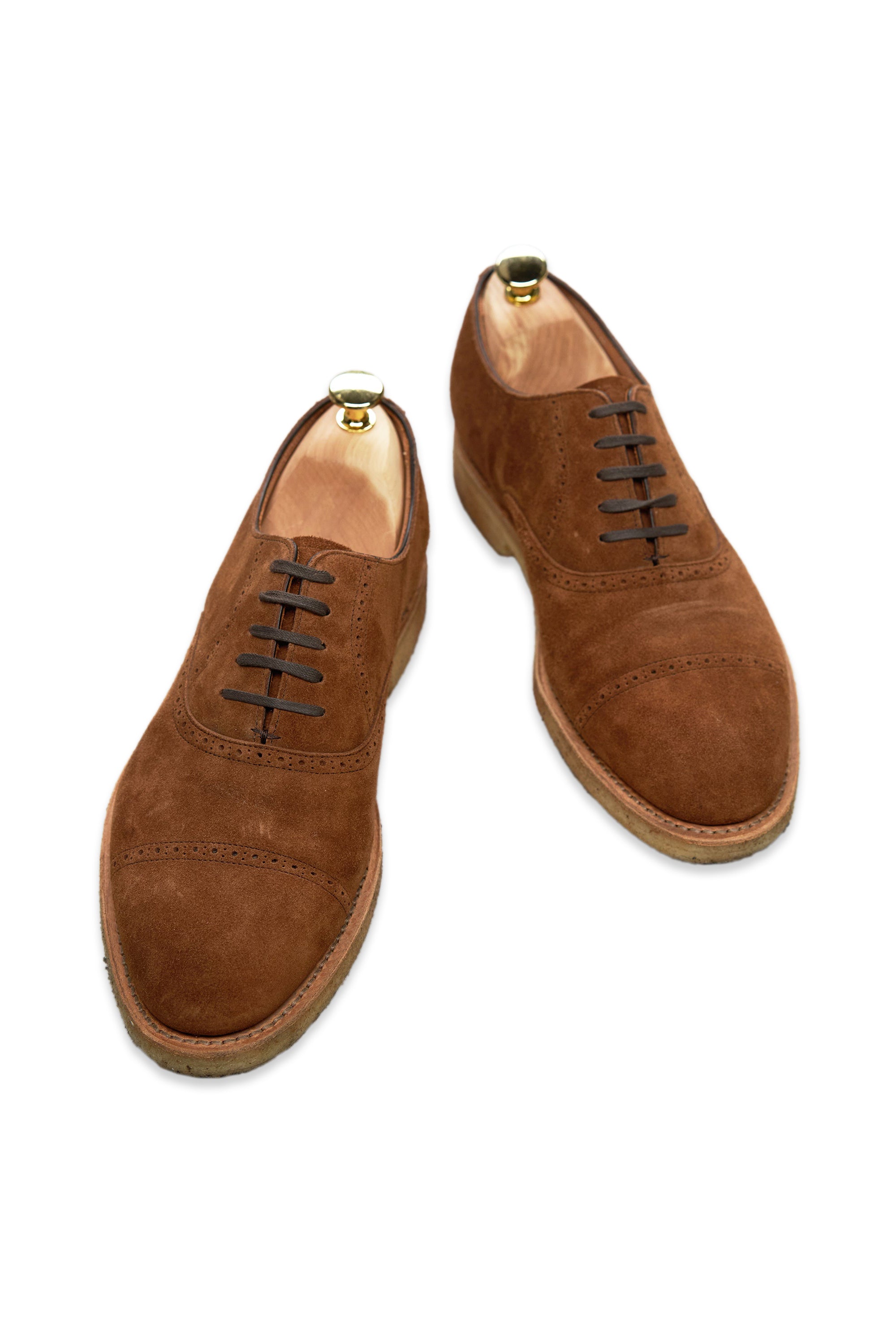 The Armoury Brown Suede Brogue Captoe Oxfords *sample*