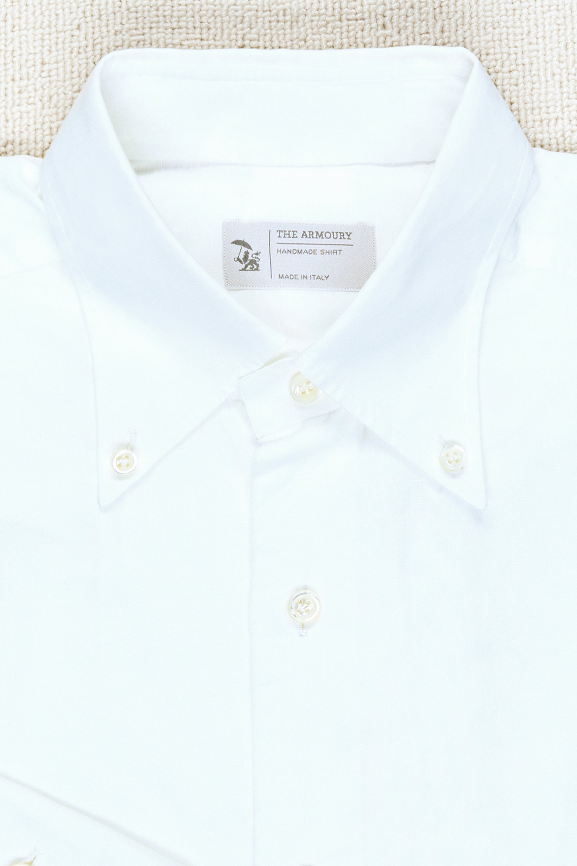 The Armoury White Cotton Button-down Shirt MTM *sample*