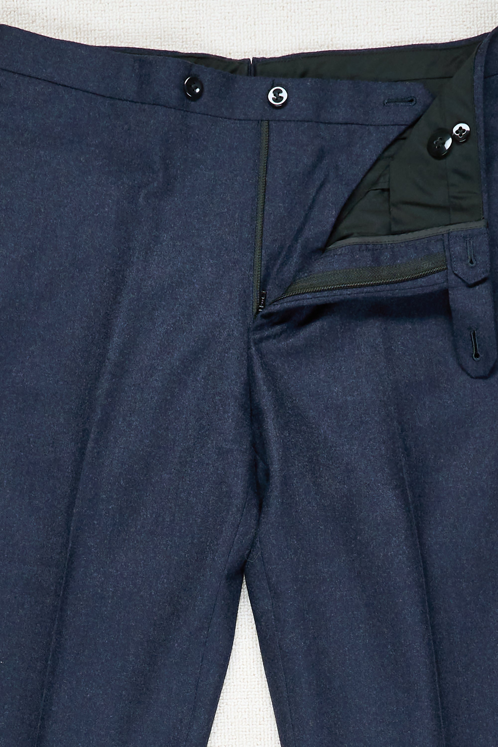 Ring Jacket Navy Flannel Wool Trousers