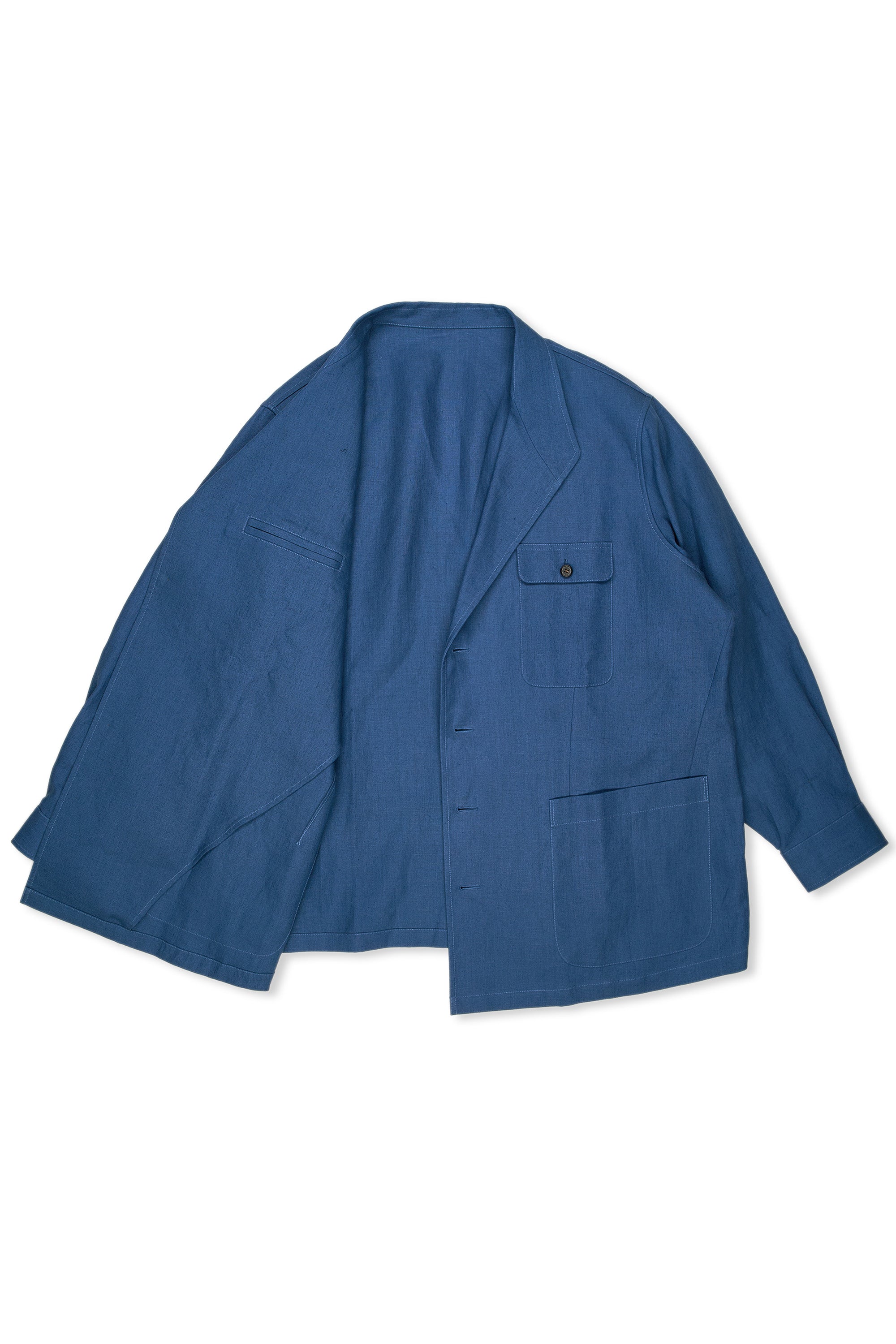 The Armoury Blue Linen City Hunter Jacket *sample*