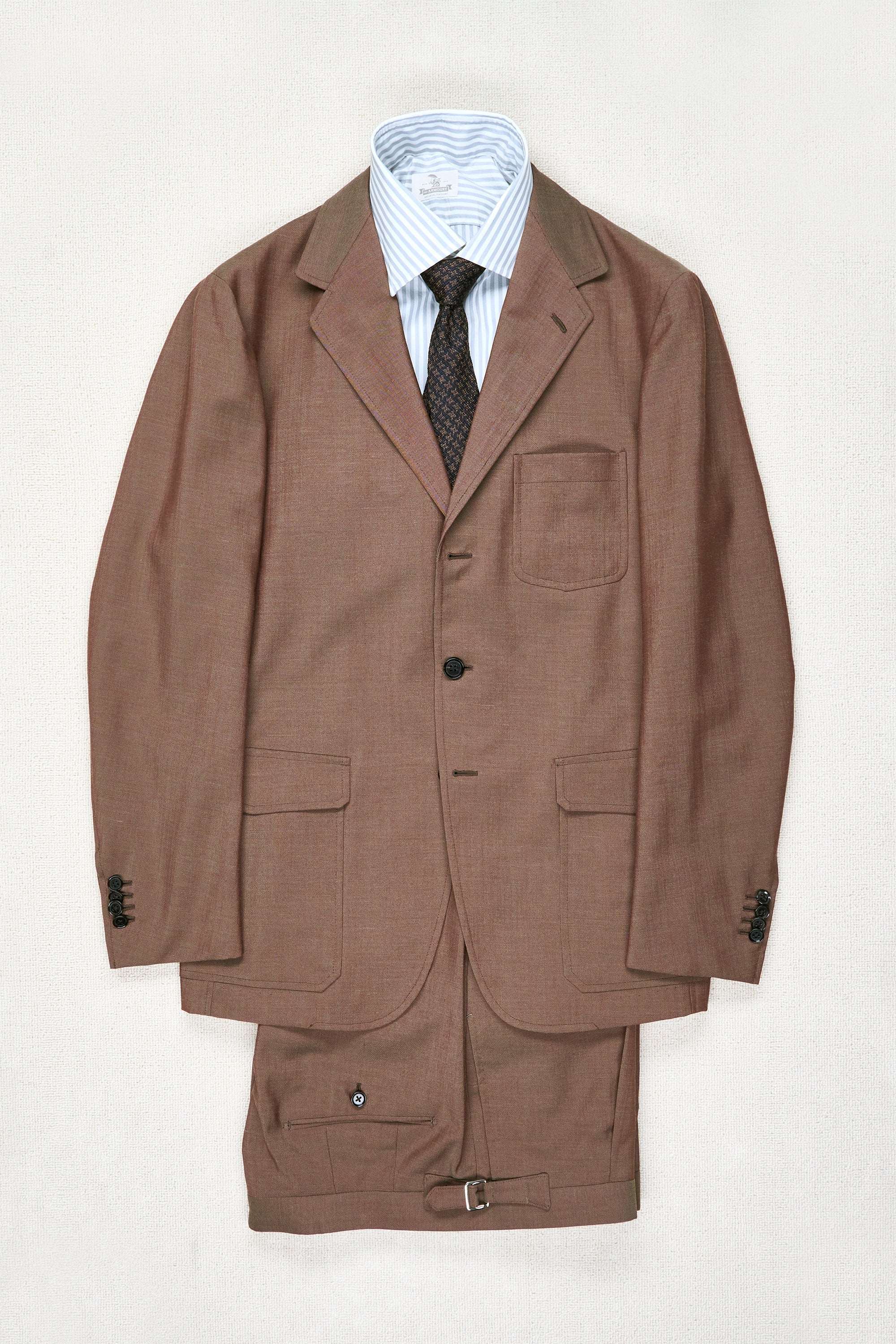 The Armoury by Ring Jacket Model 11B Brown Solaro Wool Suit MTO