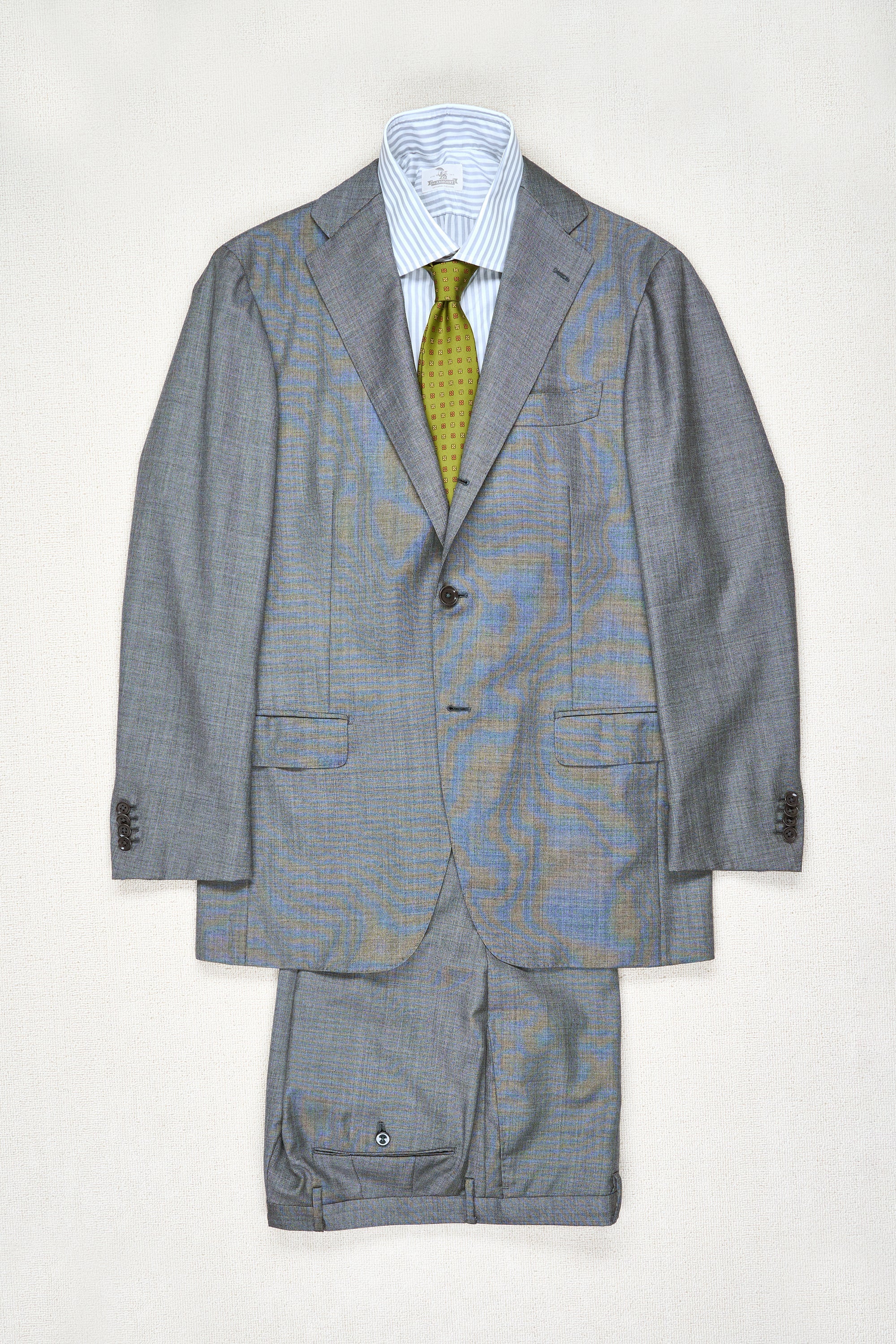 Ring Jacket 184 Grey Shark Skin Wool Suit