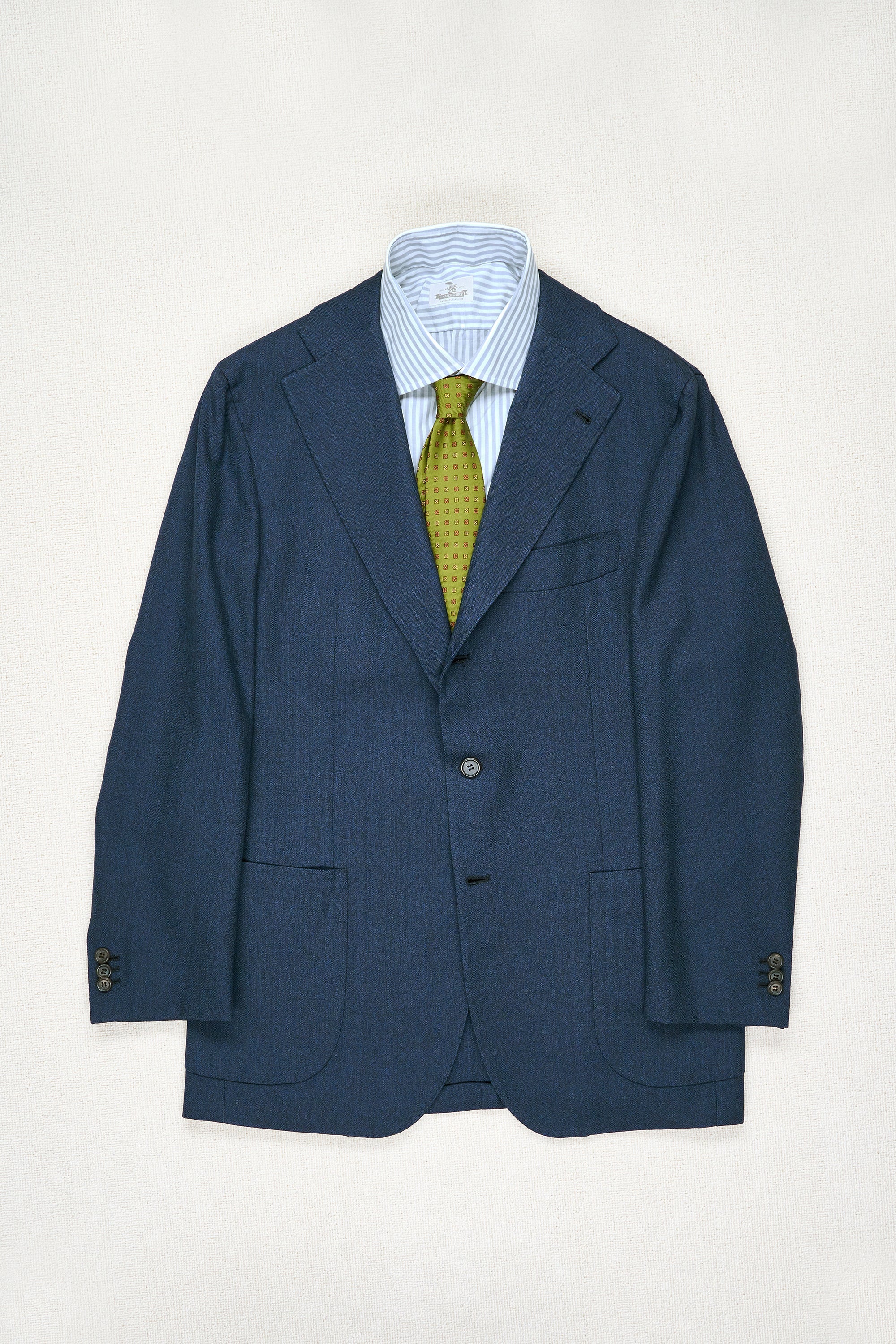 Orazio Luciano Navy Wool Herringbone Sport Coat