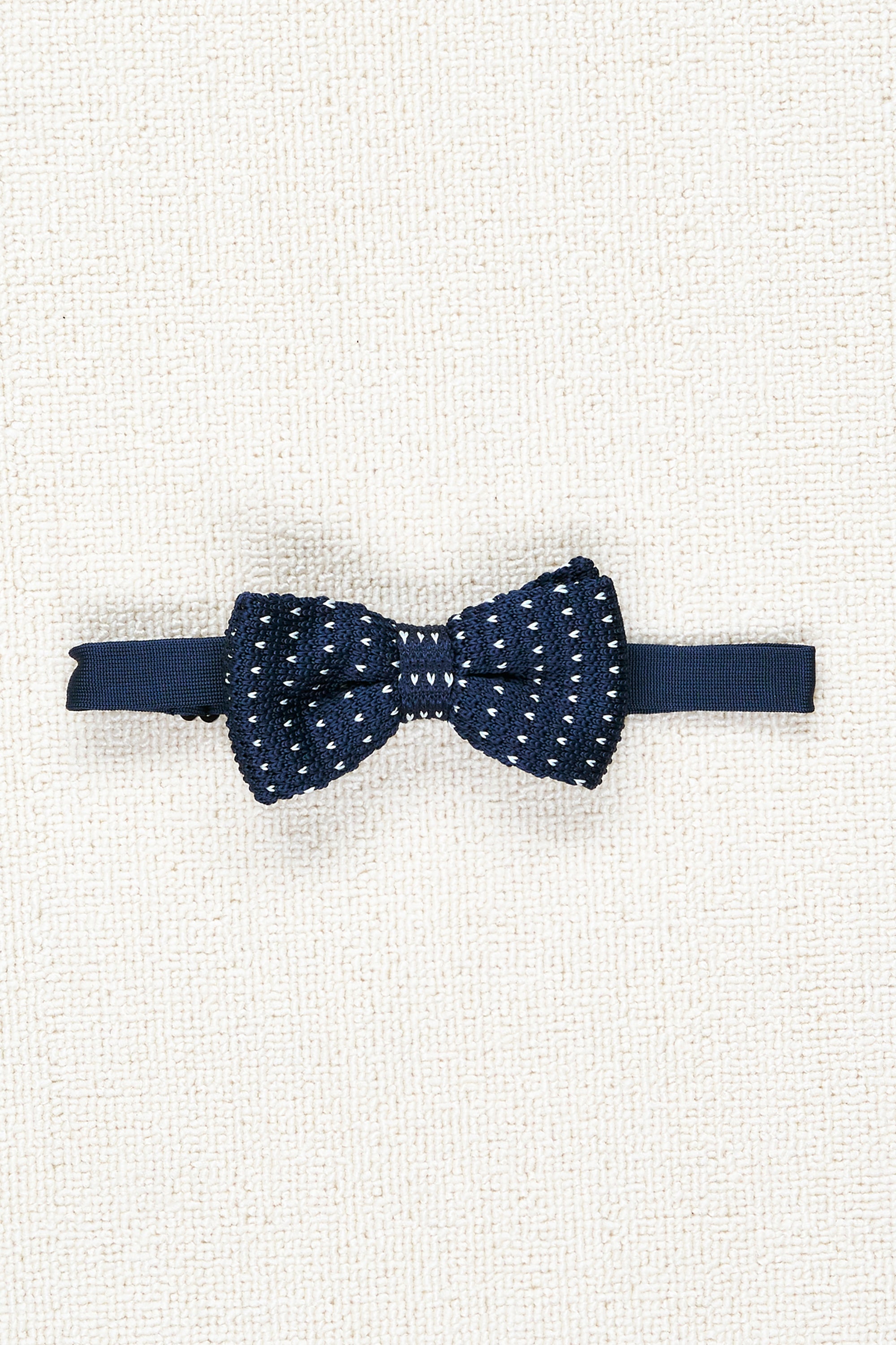 The Armoury Navy with White Silk Knit Bowtie *sample*