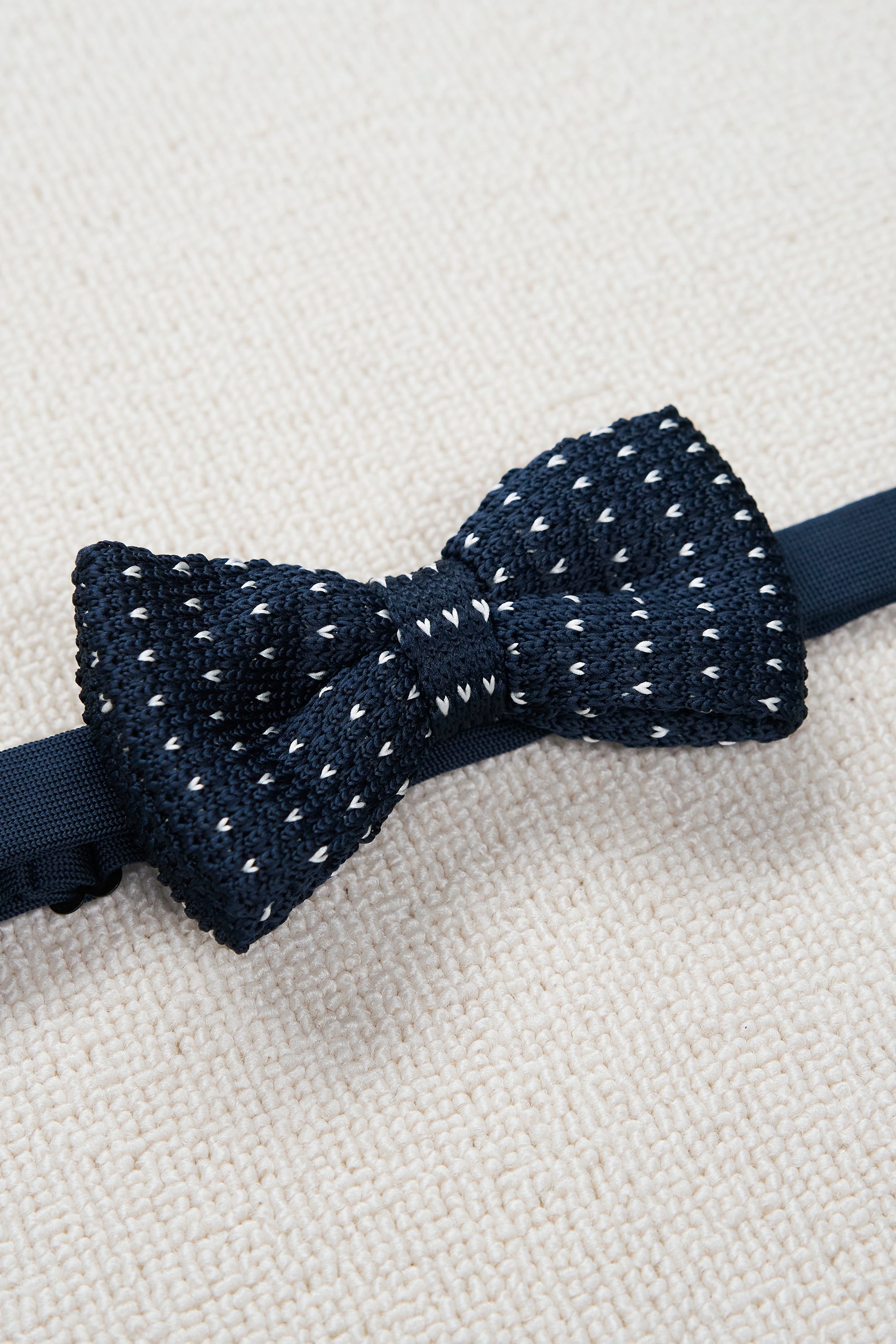 The Armoury Navy with White Silk Knit Bowtie *sample*