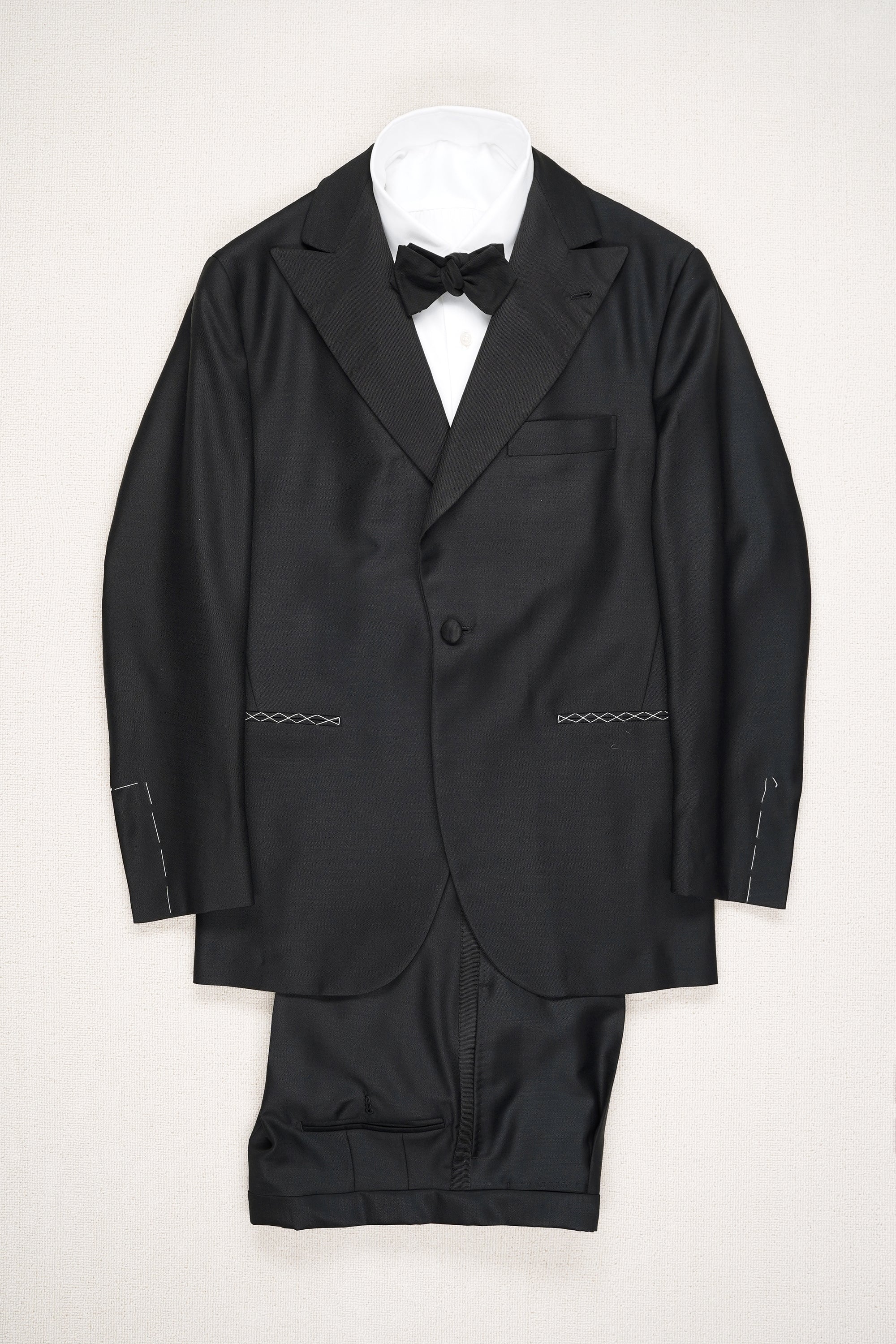 Liverano & Liverano Black Wool Tuxedo Suit