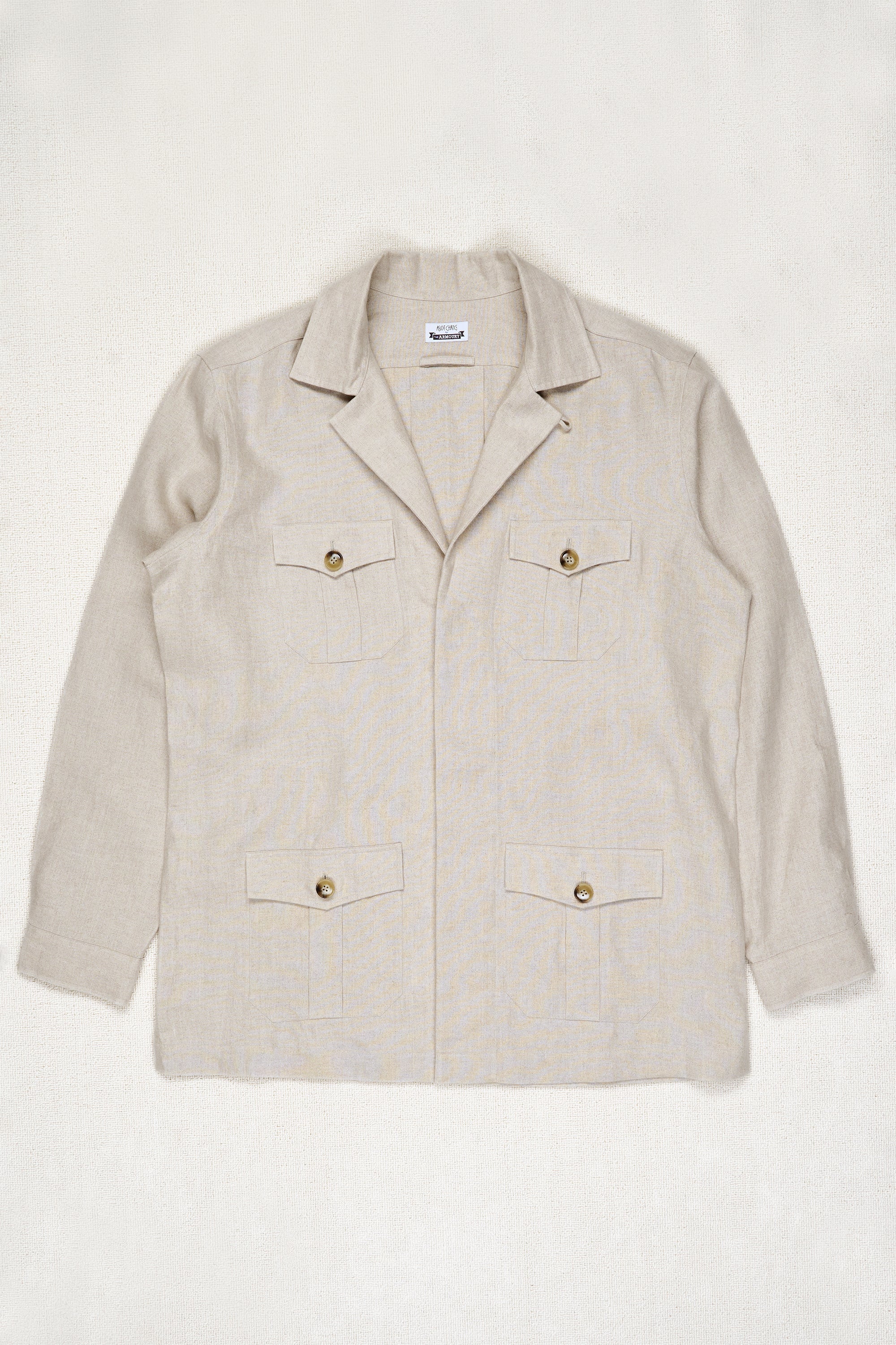 Ascot Chang for The Armoury Beige Linen Safari Jacket *sample*