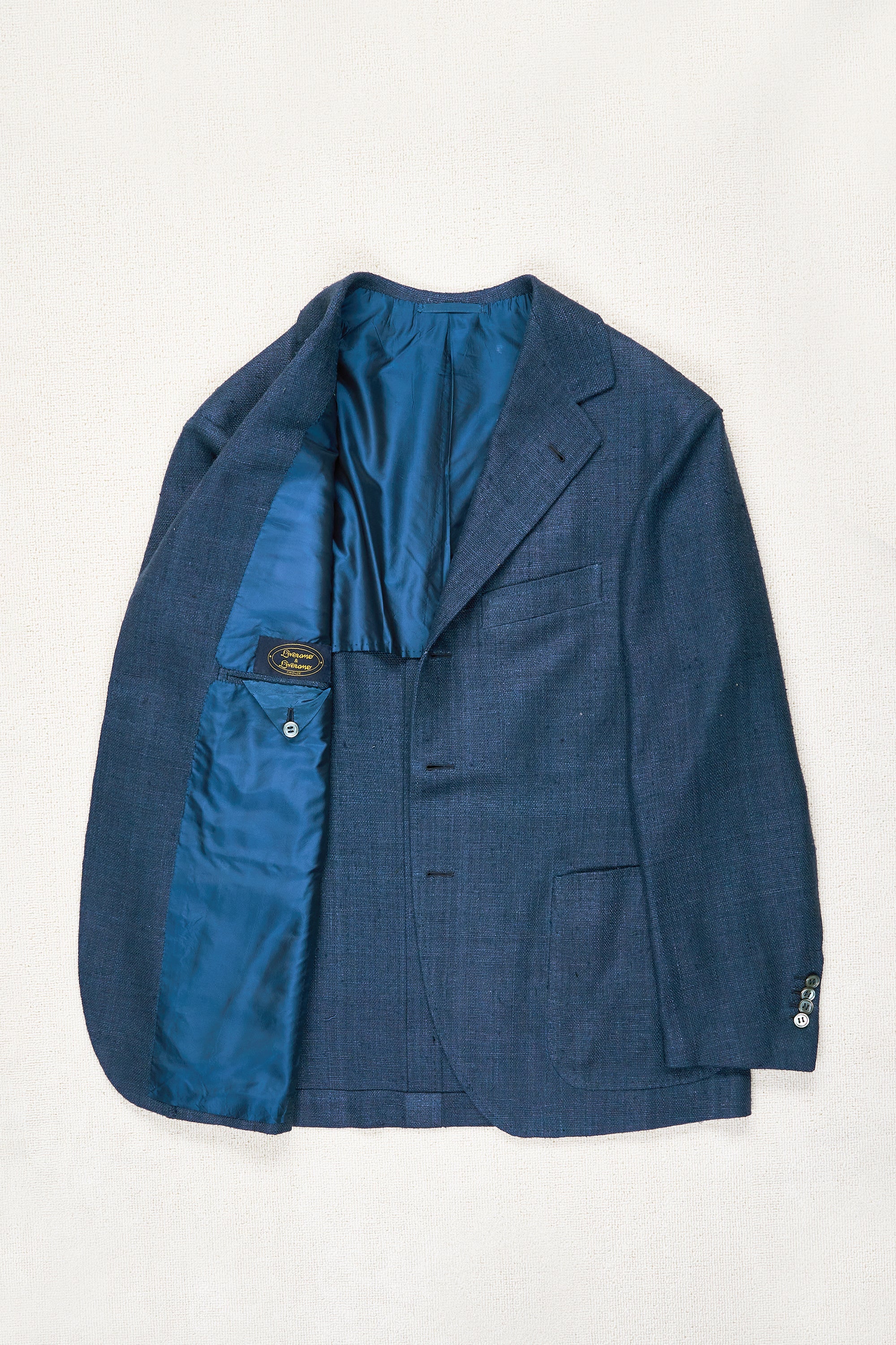 Liverano & Liverano Blue Shantung Silk Sport Coat Bespoke