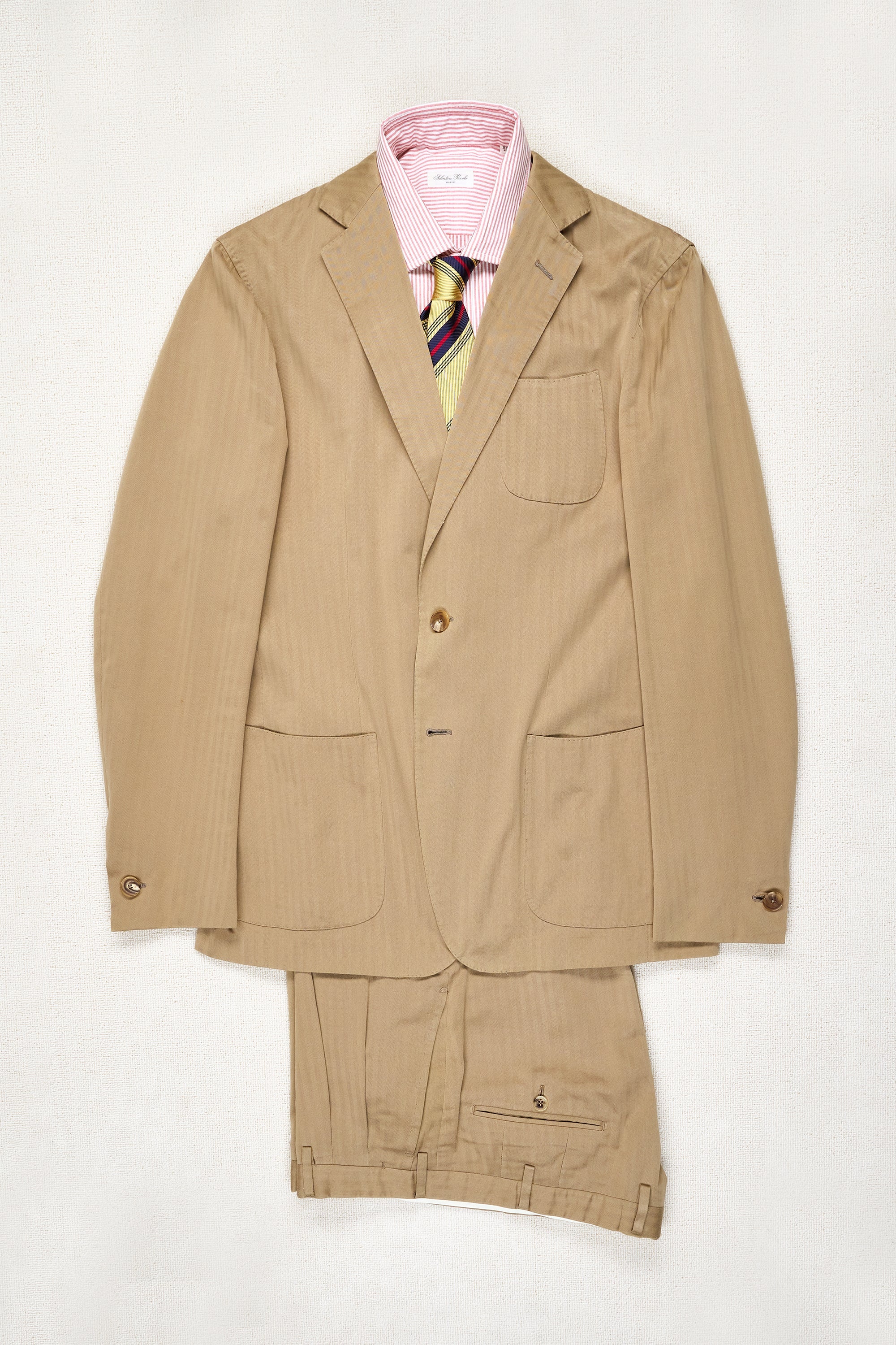 Ernesto Tan Cotton Herringbone Suit