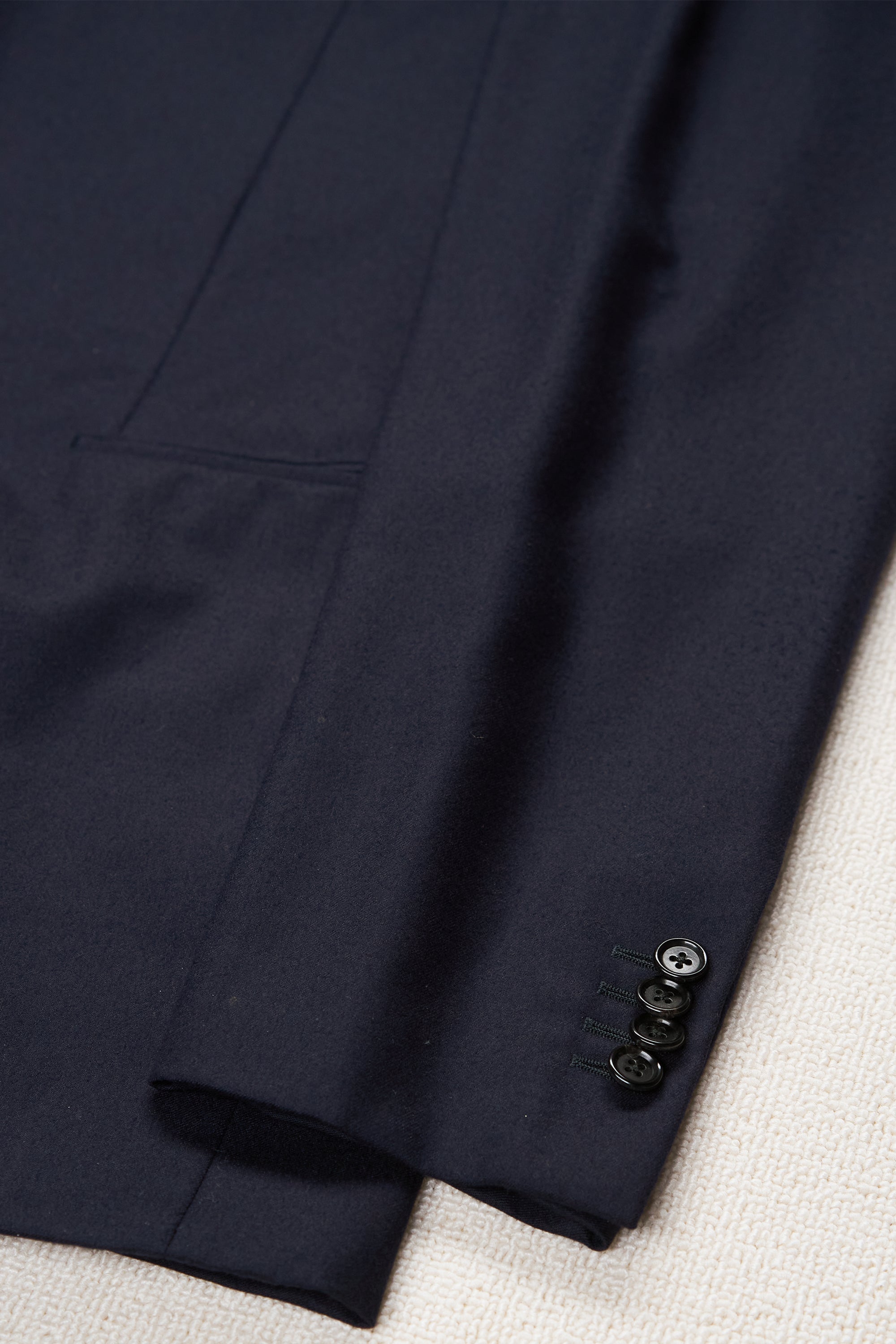Caruso Navy Flannel Wool Suit