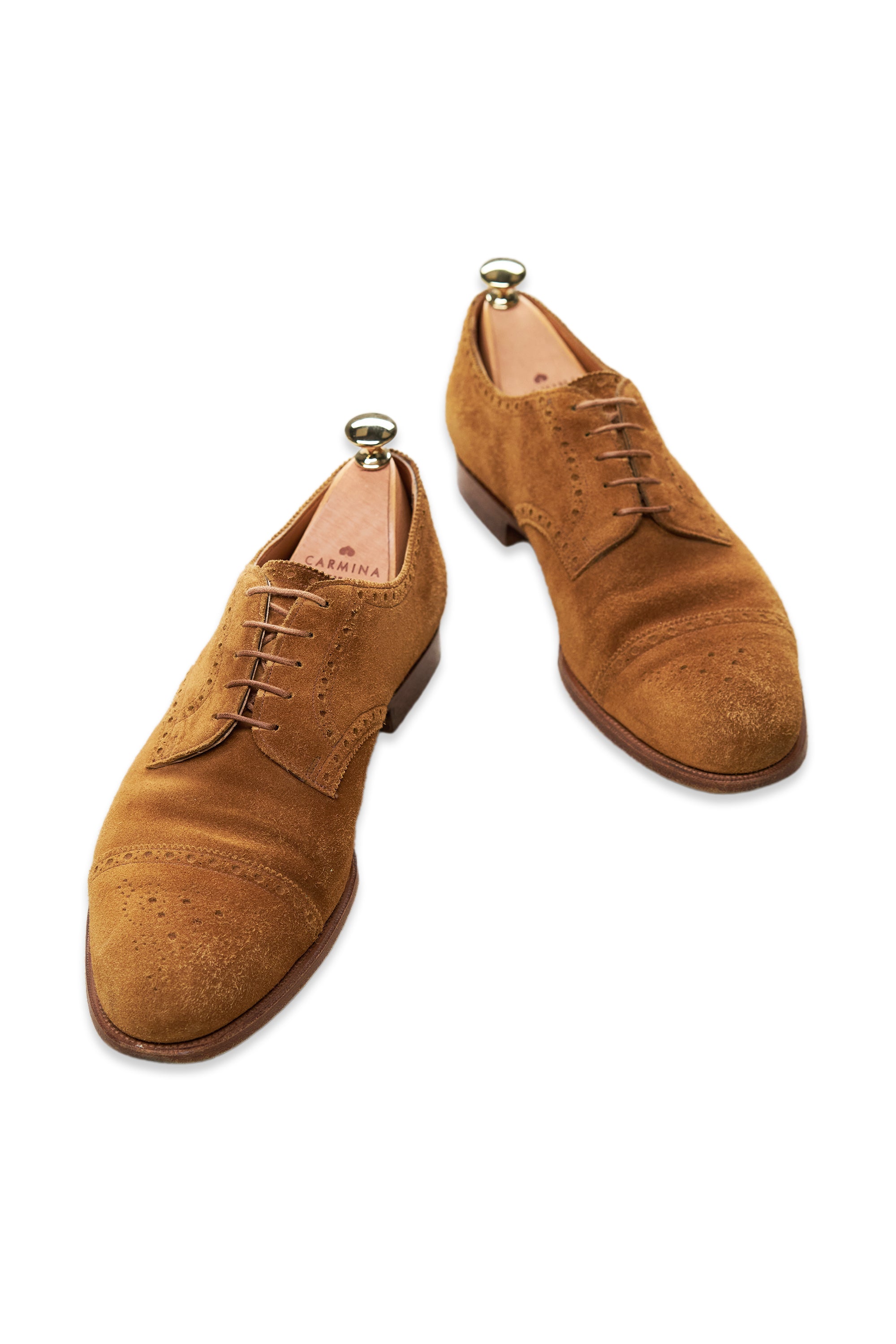 Edward Green Cardiff Nutmeg Suede Derby Shoes