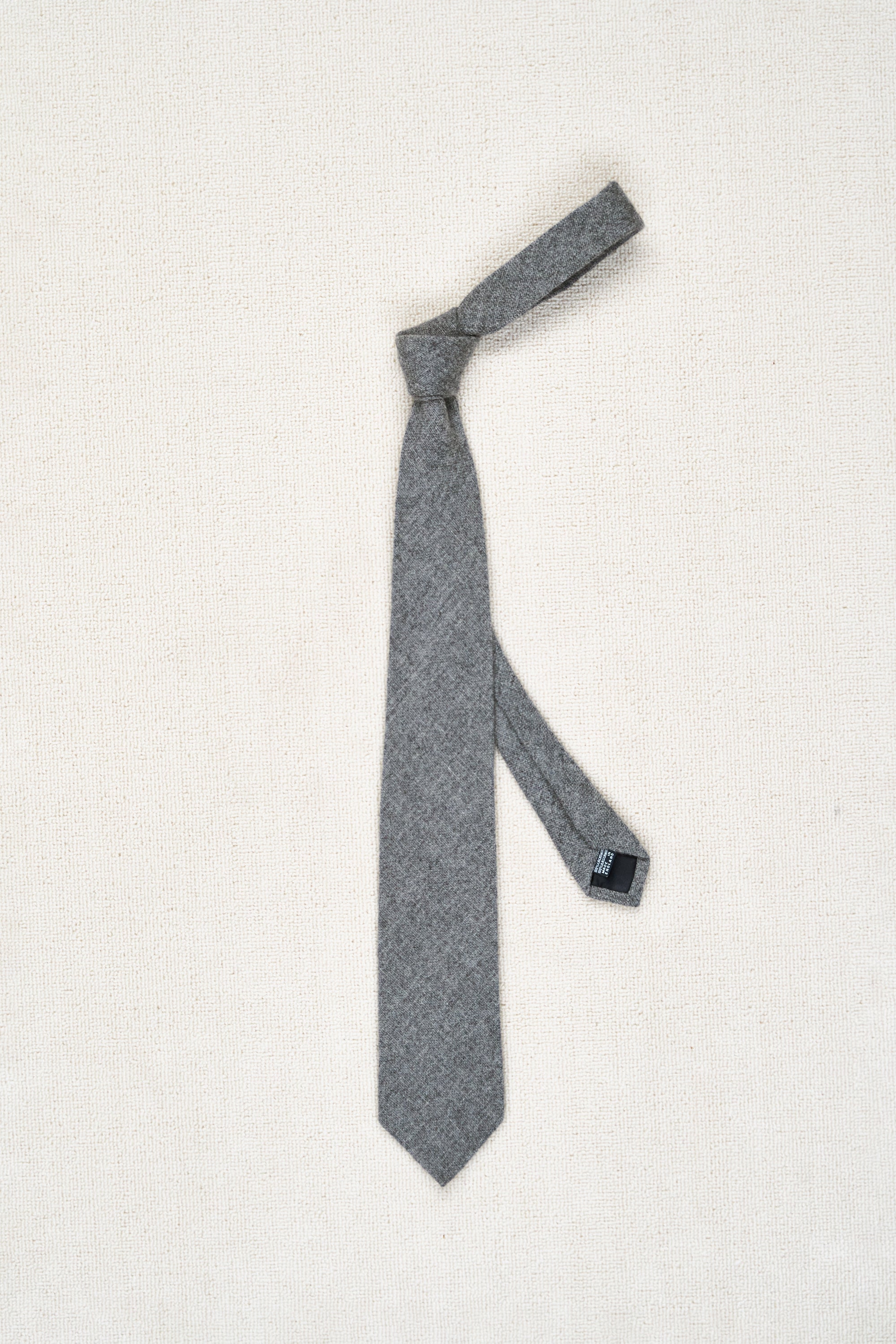 Drake's Grey Cashmere Tie