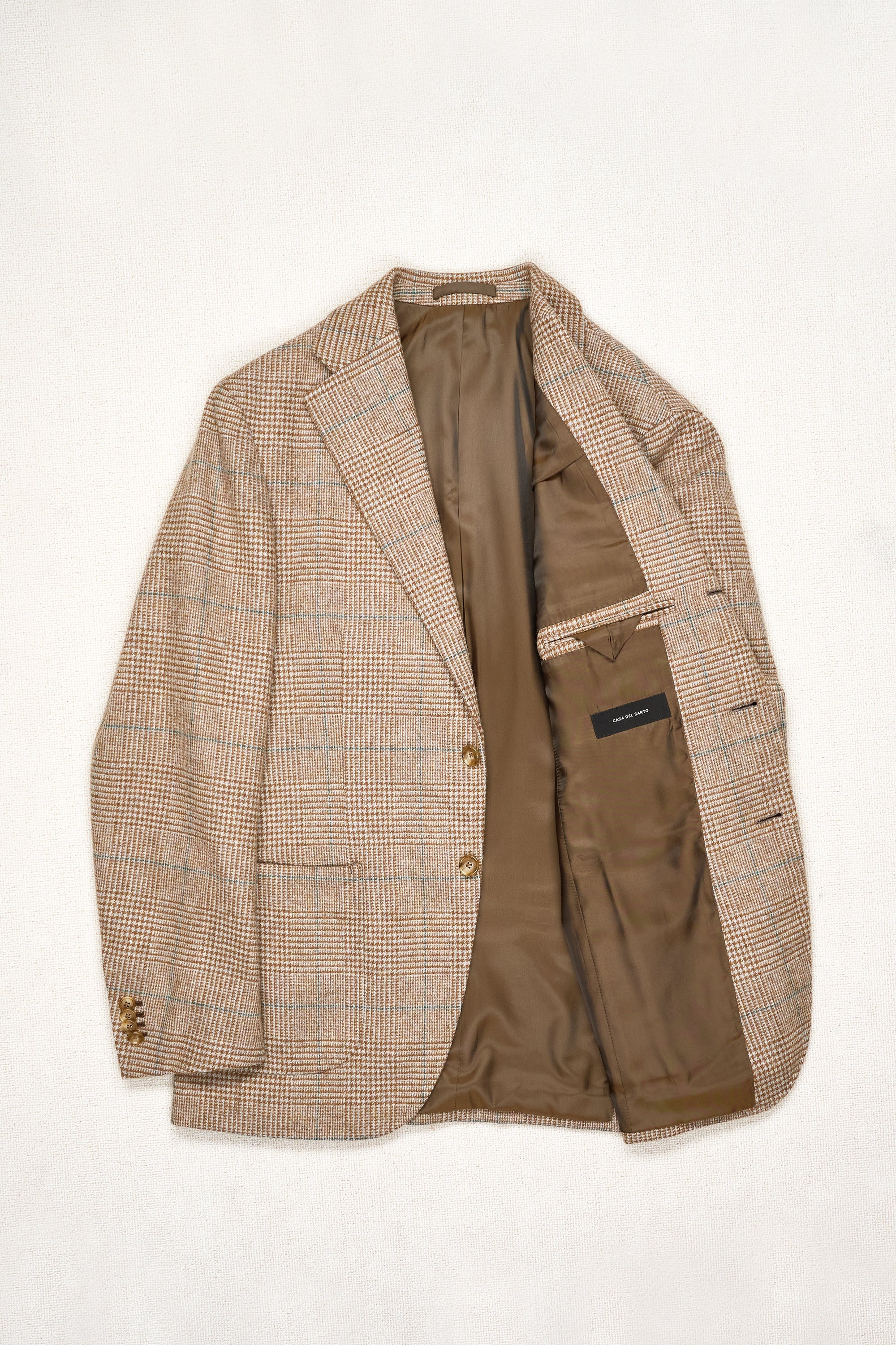 Casa Del Sarto Brown/Grey/Green Prince of Wales Tweed Wool Sport Coat
