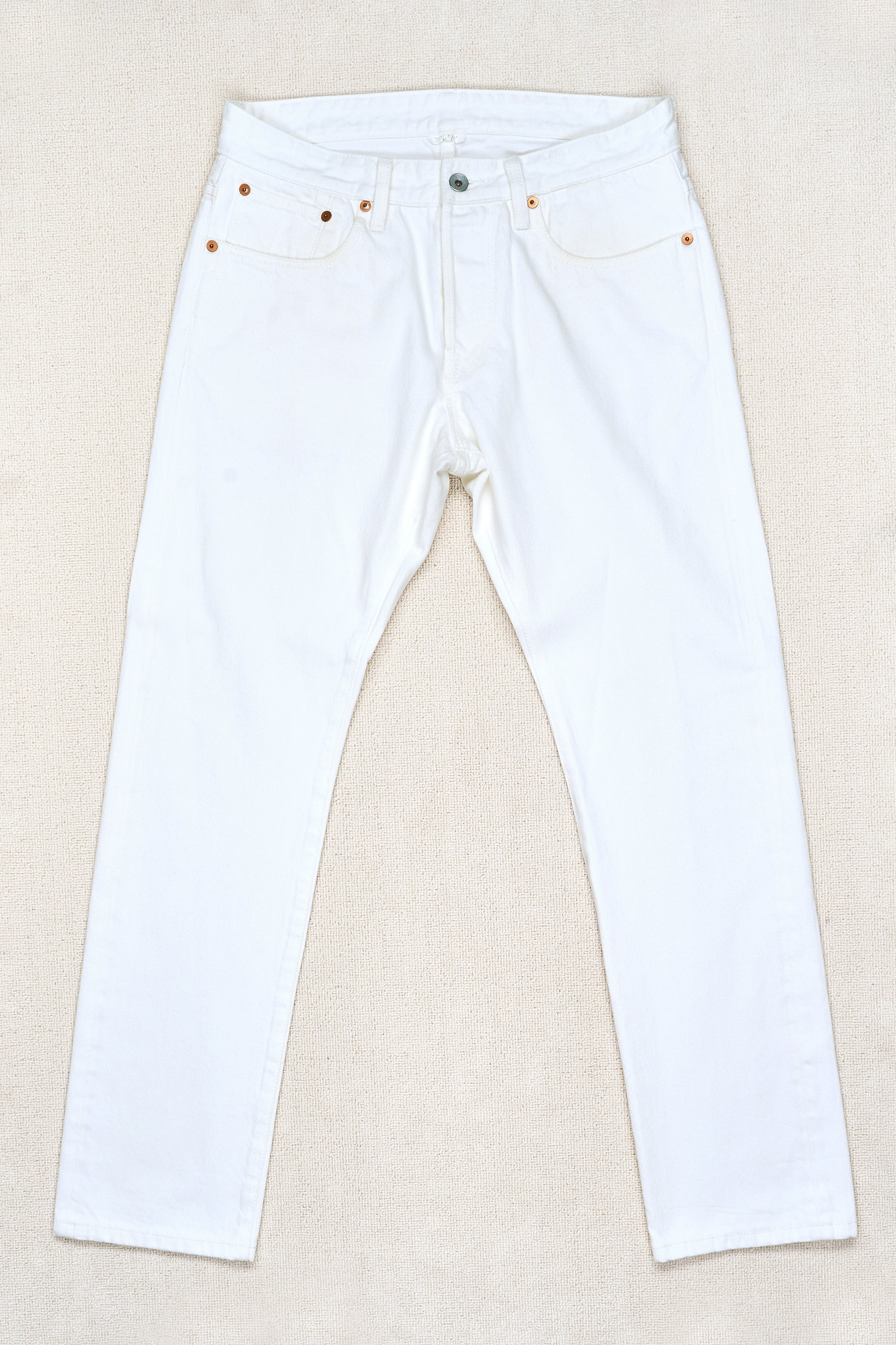 The Armoury Washed White Selvage Denim Jeans